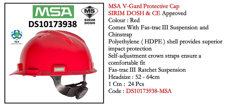 Thumbnail: DBA03 - MSA V-Gard Protective Cap - Red