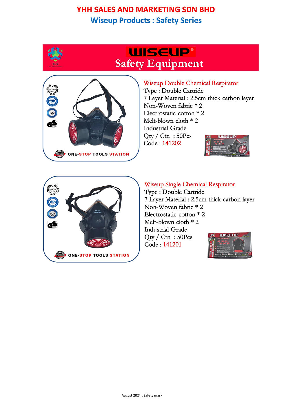 Thumbnail: JSB02 Wiseup Double Chimical Respirator 141202
