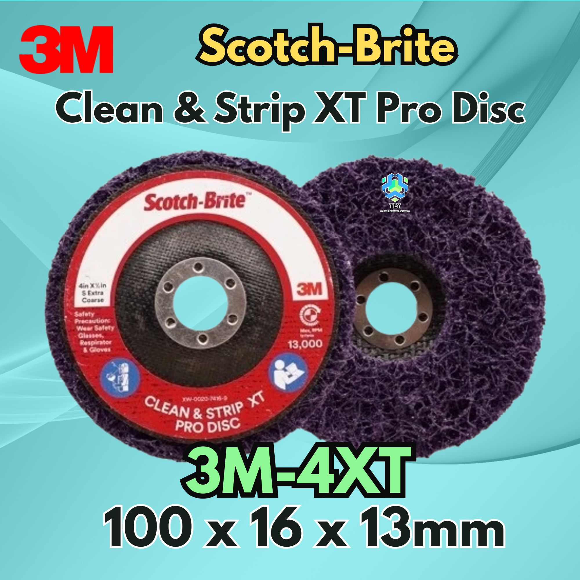 DAJ02 3M Scotch-Brite Clean & Strip XT Pro Disc 100 x 16mm