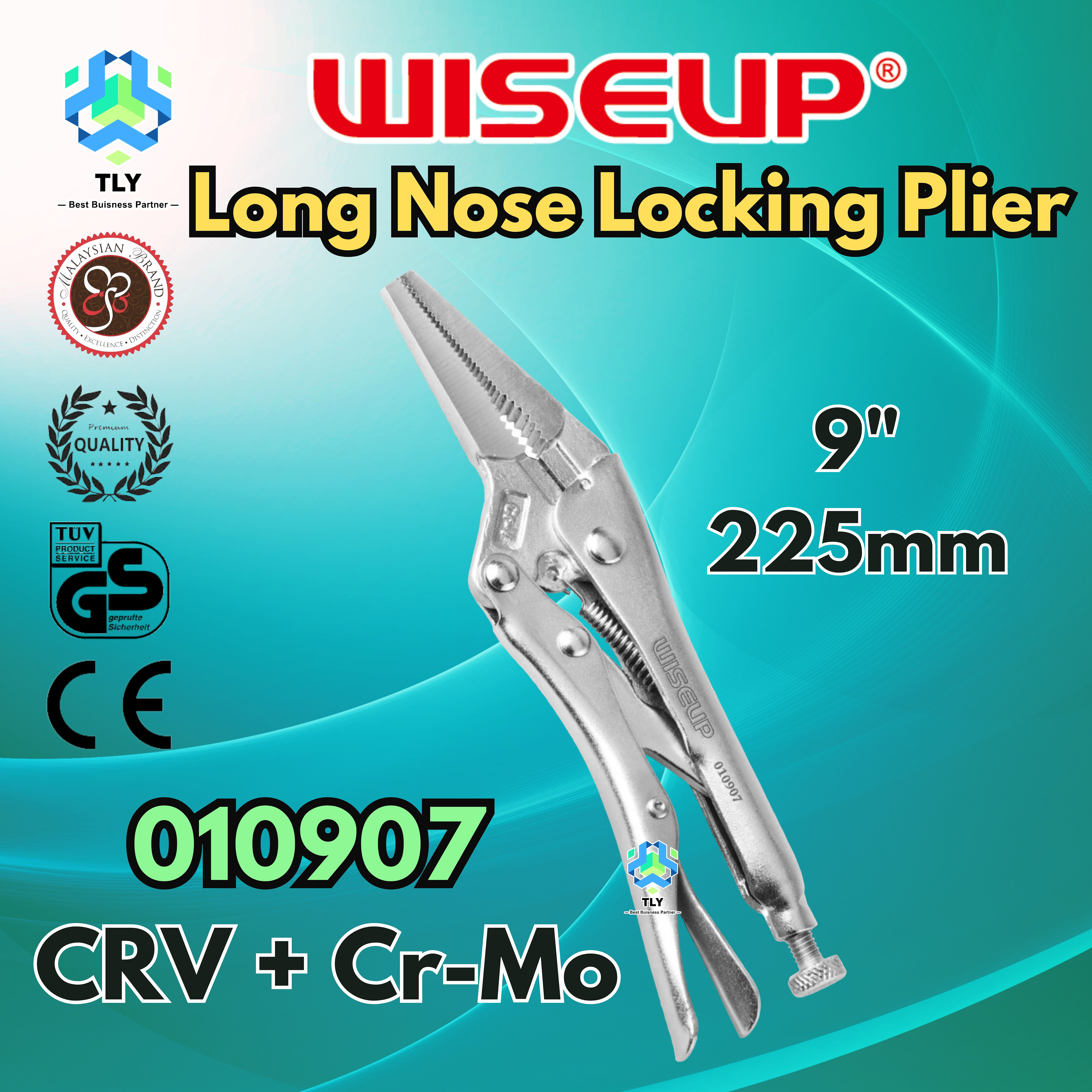 JAH01 Wiseup Heavy Duty Long Nose Plier 9" / 225mm 010907