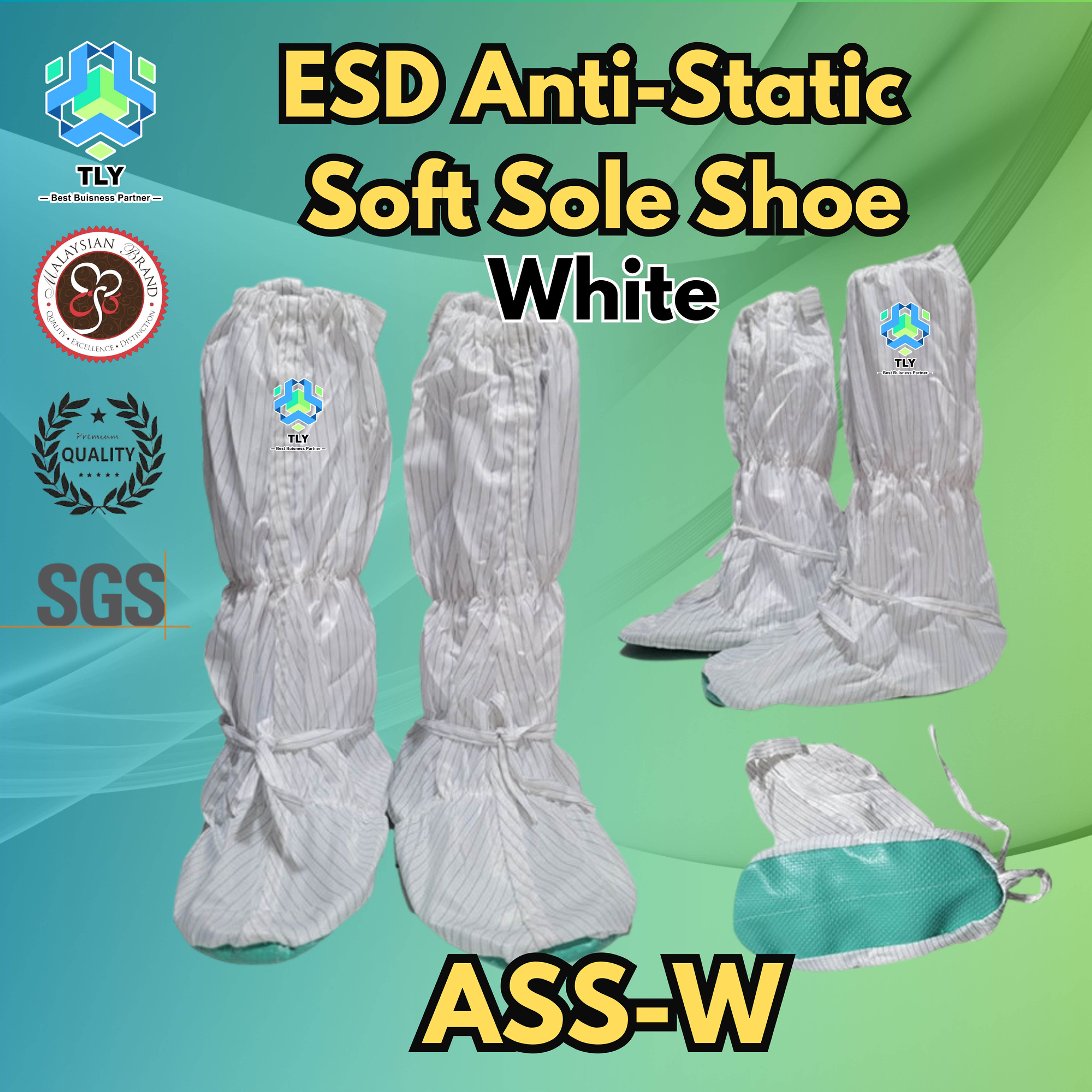 ENA01 Clean Room Anti-Static Soft Sole Shoe White ASS-W