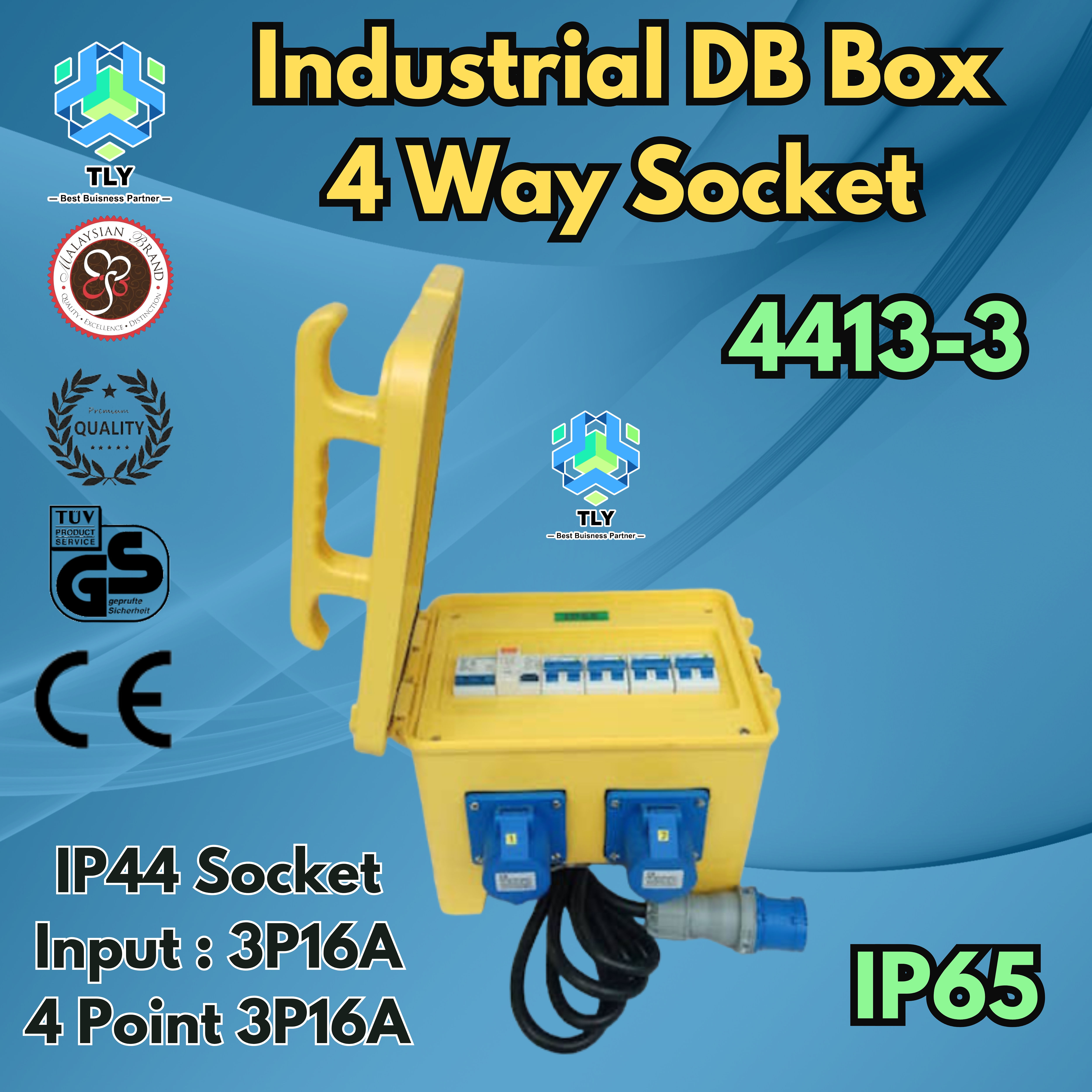GCD01 Industrial DB Box Series - 4 Way Socket 4413-3