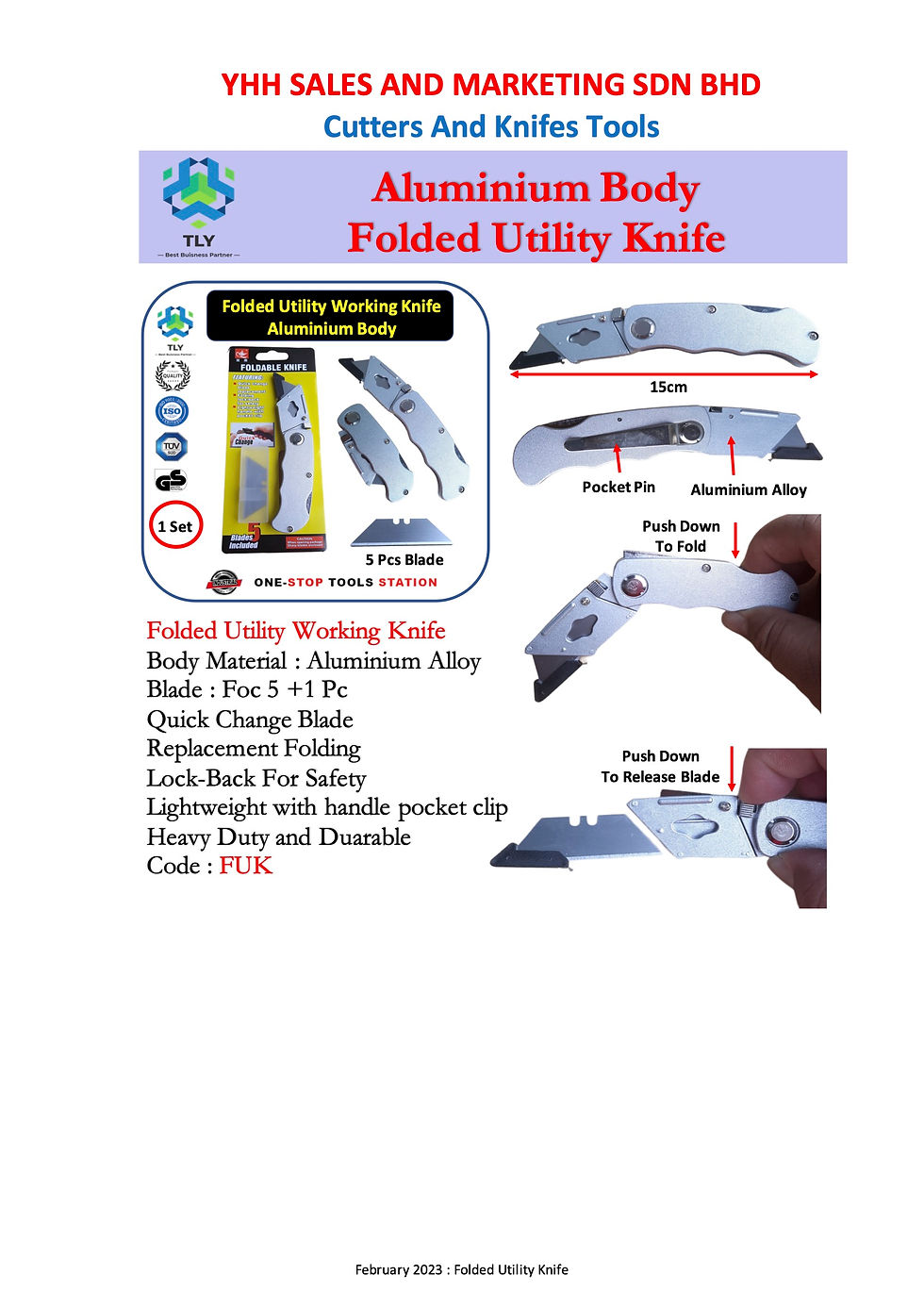 Thumbnail: OEE02 Folded Utility Working Knife FUK