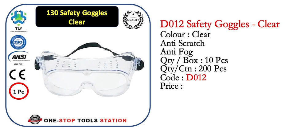 Thumbnail: EDB13 Safety Goggles - D012 Clear