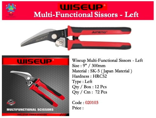 Thumbnail: JBB04 Wiseup Heavy Duty Multi-Functional Sissors - Left 020103