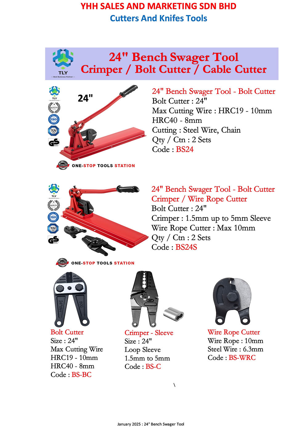 Thumbnail: OBA03 Bench Swager Tool - 24" Bolt Cutter BS-BC