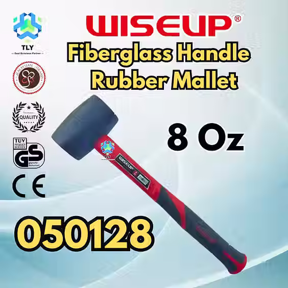 OGC02 Wiseup Fiber Handle Rubber Mallet 8 Oz 050128