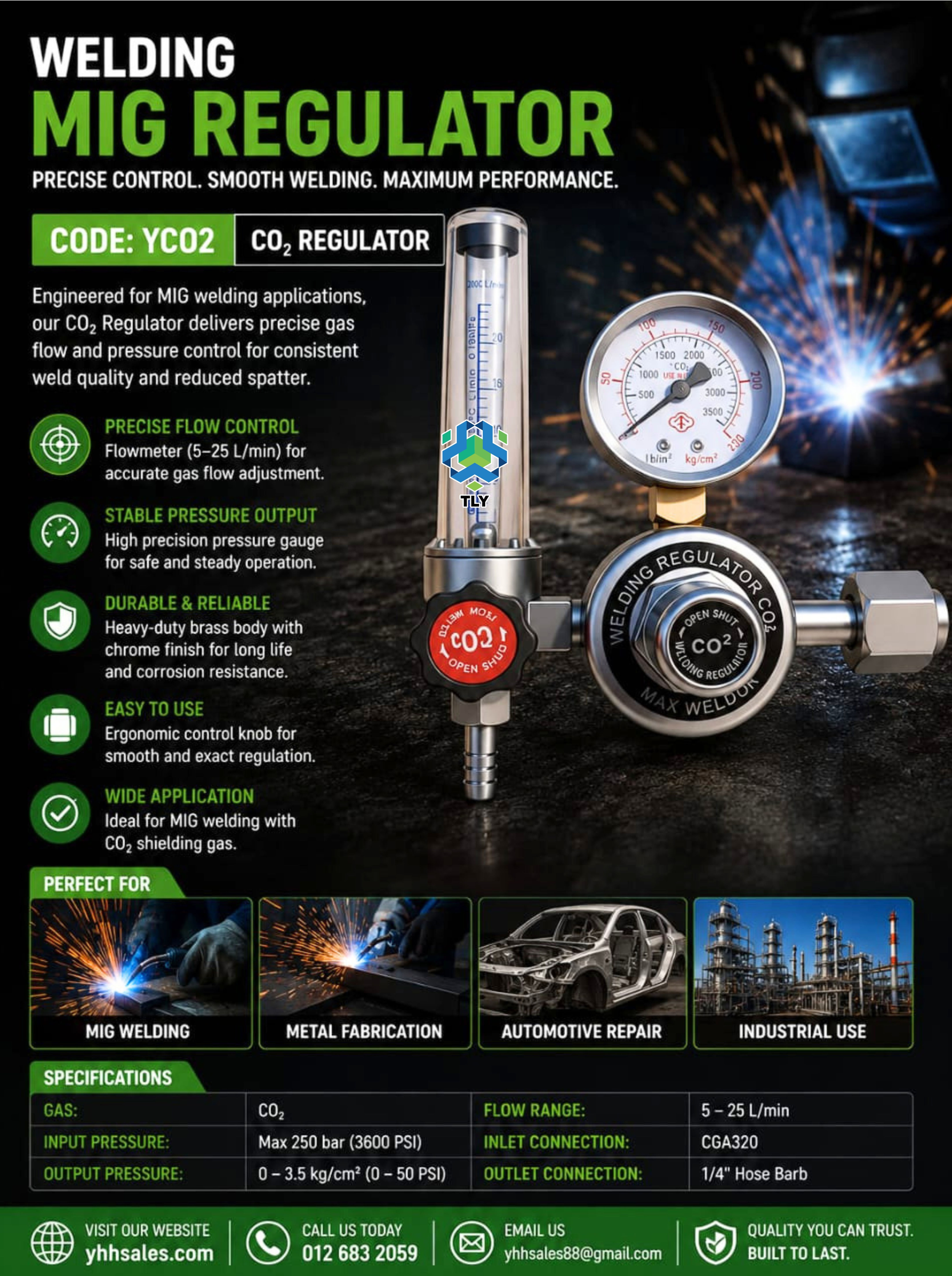FFB01 Welding Mig Regulator - Co2