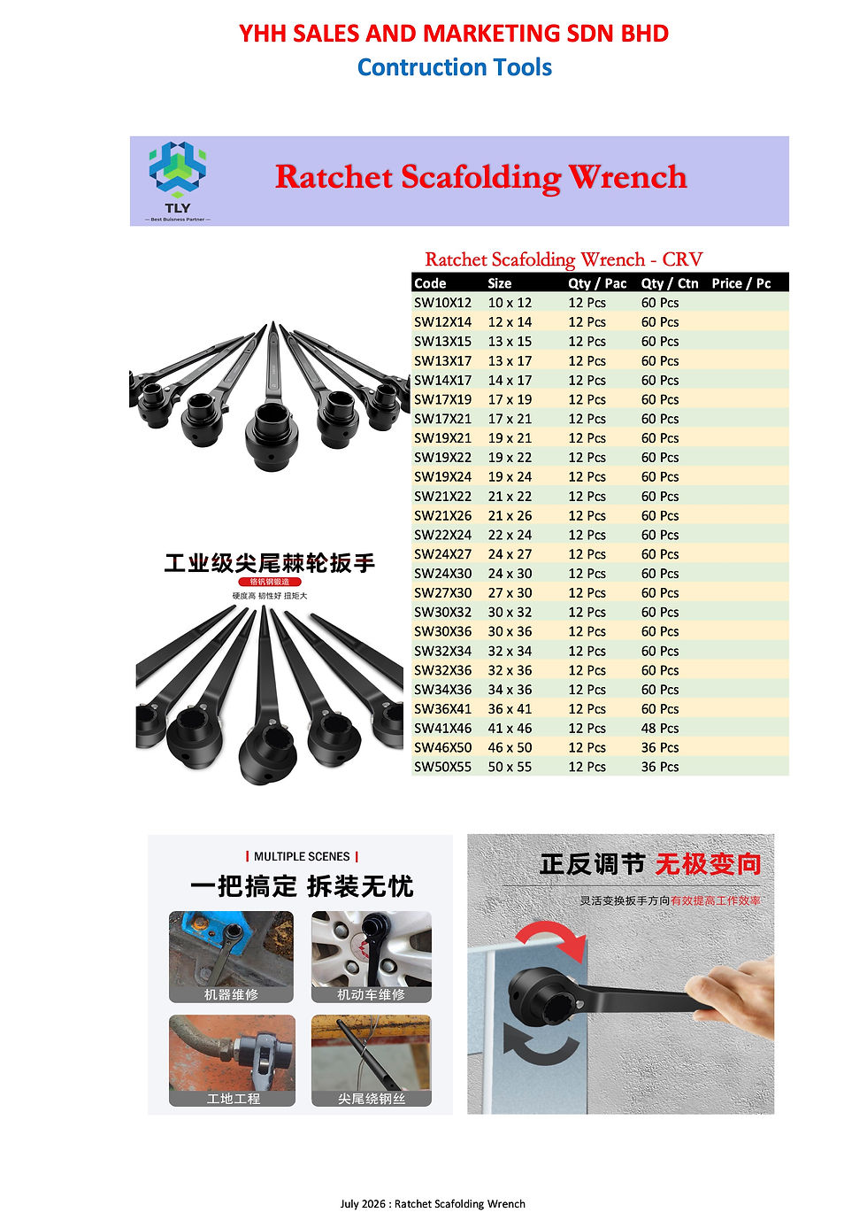 Thumbnail: OAD01 Ratchet Scaffolding Wrench SW