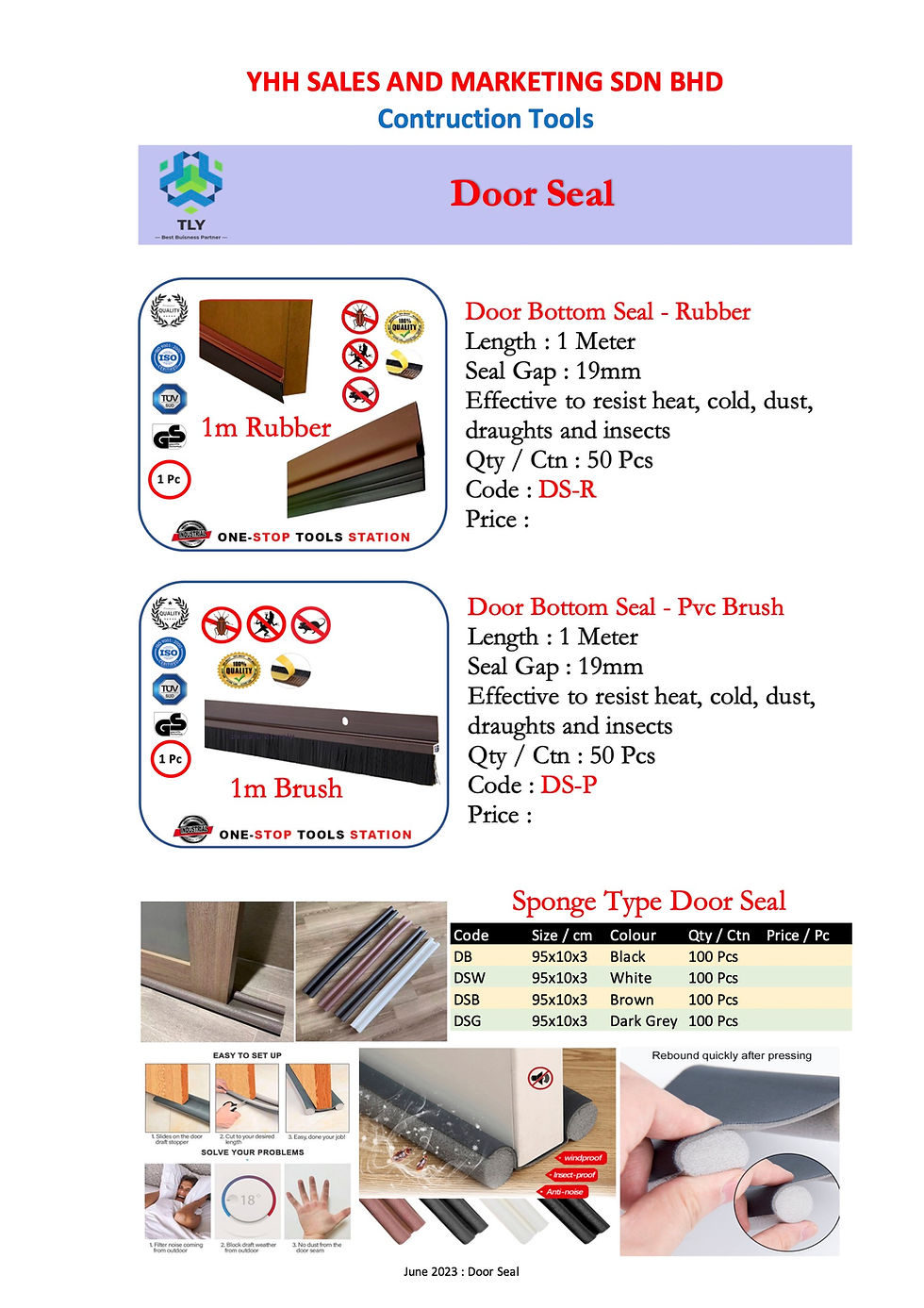 Thumbnail: SKB-03 Door Bottom Seal Sponge Type