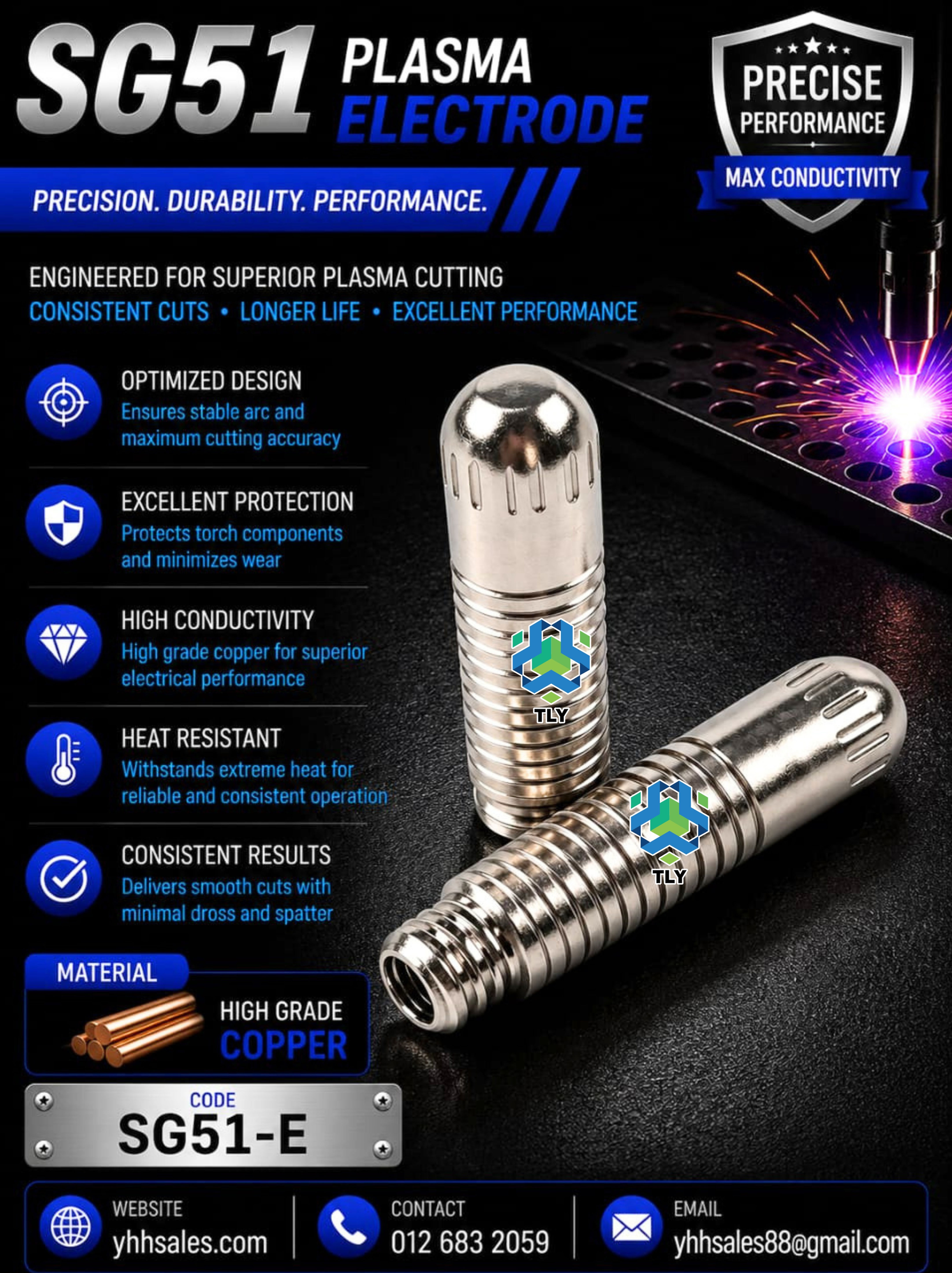 FIFD03 Plasma SG51 - Copper Electrode