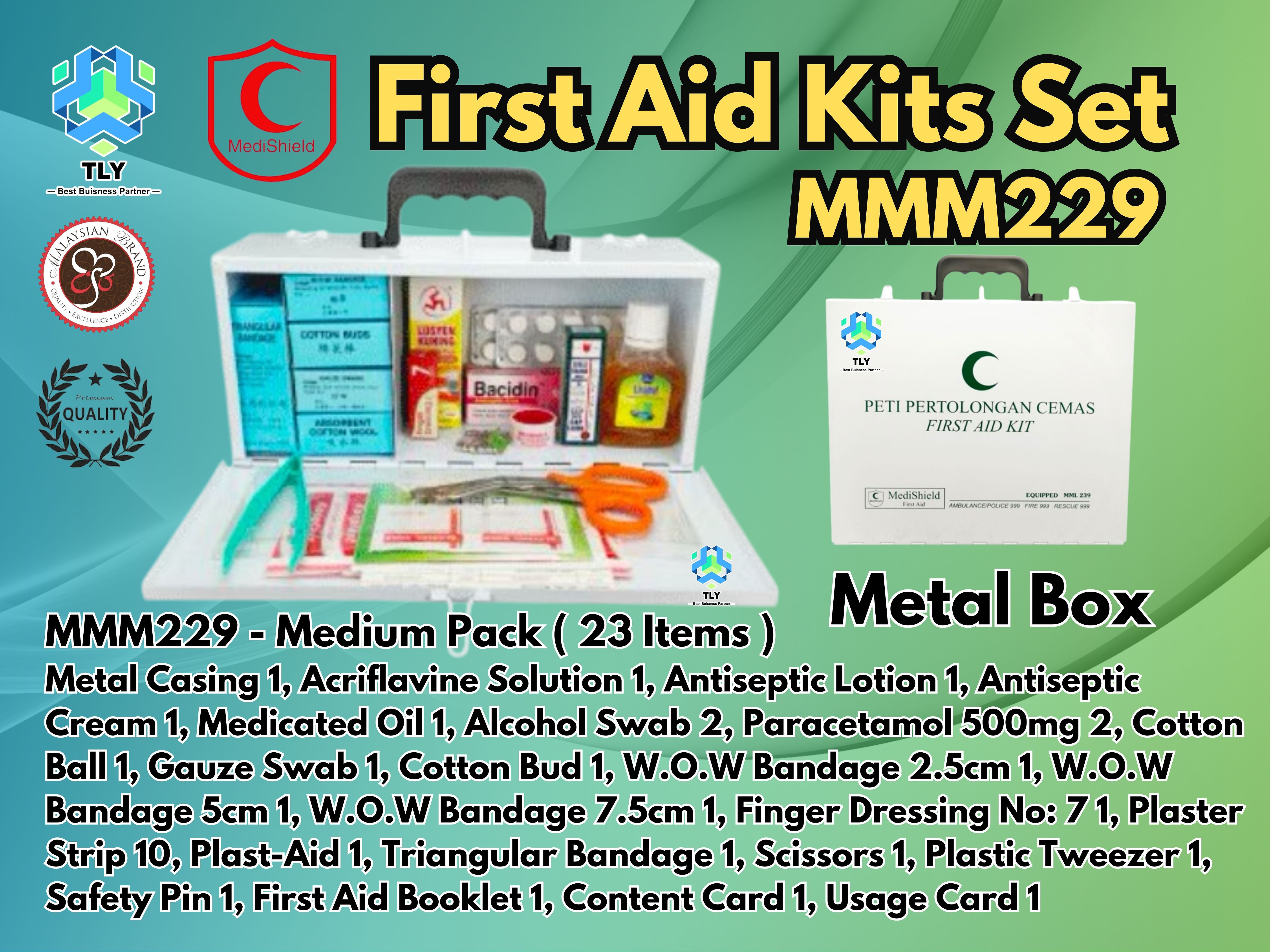 ELC01 Medishield First Aid Kits Medium Pack MMM229