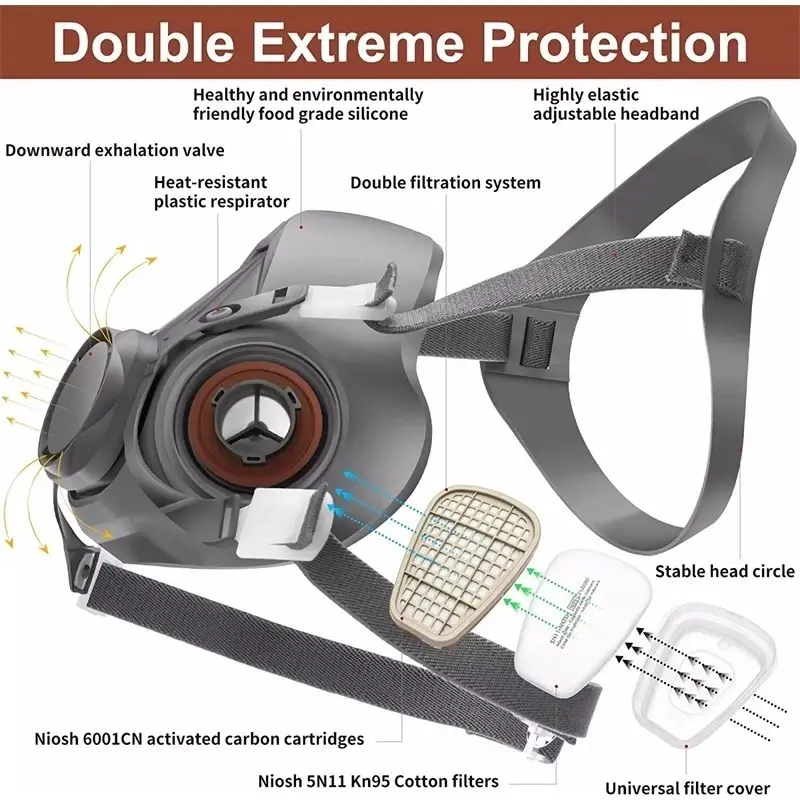 Thumbnail: ECA01 VT6200 Vaultex Half Face Respirator