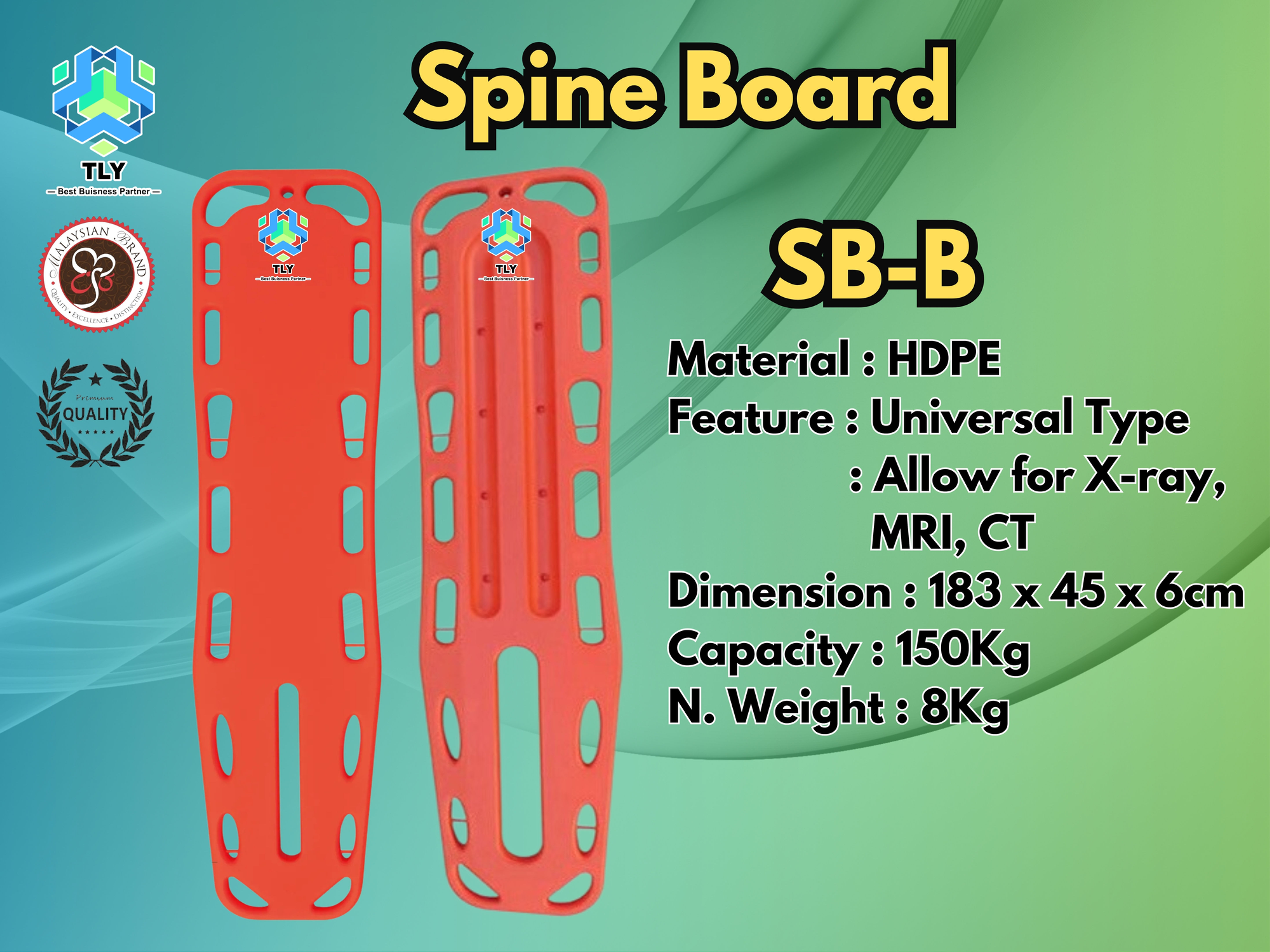 EMB02 Safety Spine Board SB-B