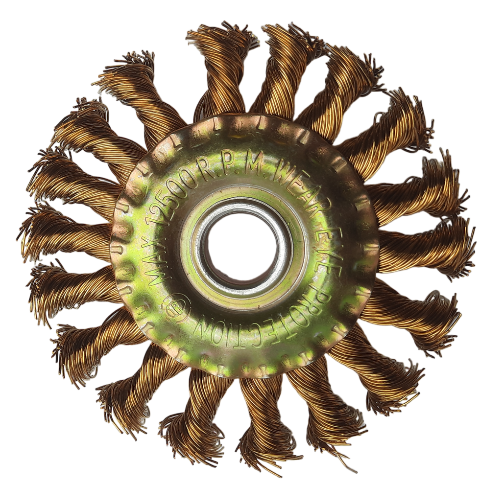 Thumbnail: CABB01 Wheel Brush - 4" x 16mm Wire 100% Brass TTW