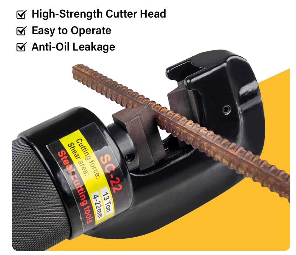 Thumbnail: BEH01 Hydraulic Rebar Cutter Without Pump 6 Ton SC-12