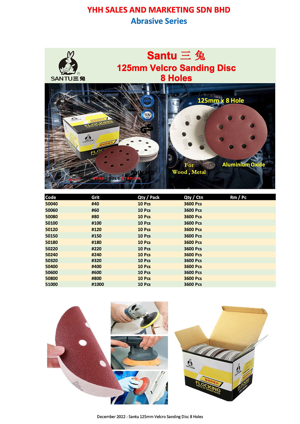Thumbnail: CBCA01 Sanding Disc - 125mm x 8 Holes Red Velcro