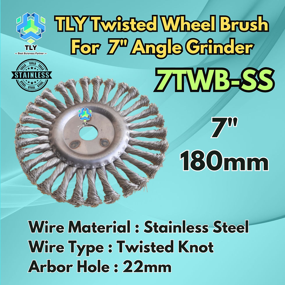 Thumbnail: CABC06 Wheel Brush - 7" x 22mm Twisted Stainless Steel