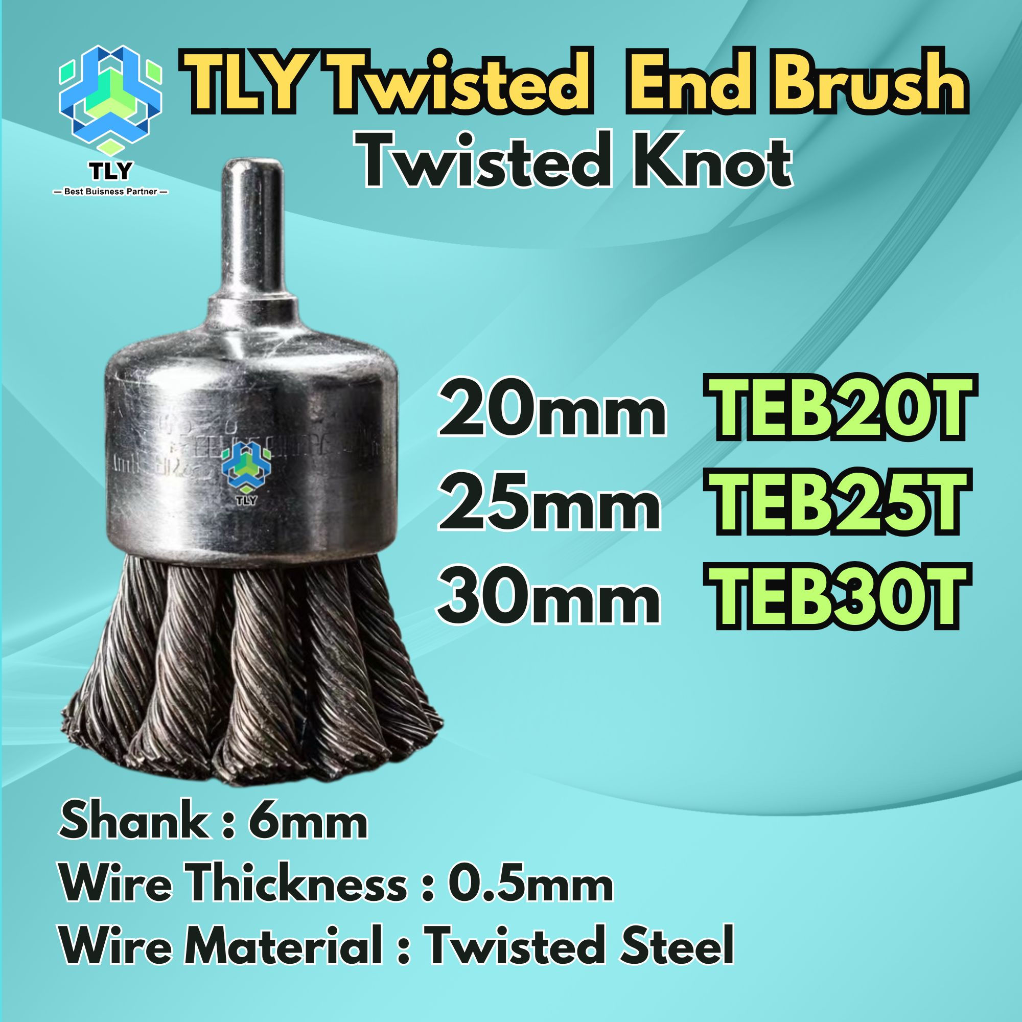 CADD01 TLY End Brush - Twisted Steel
