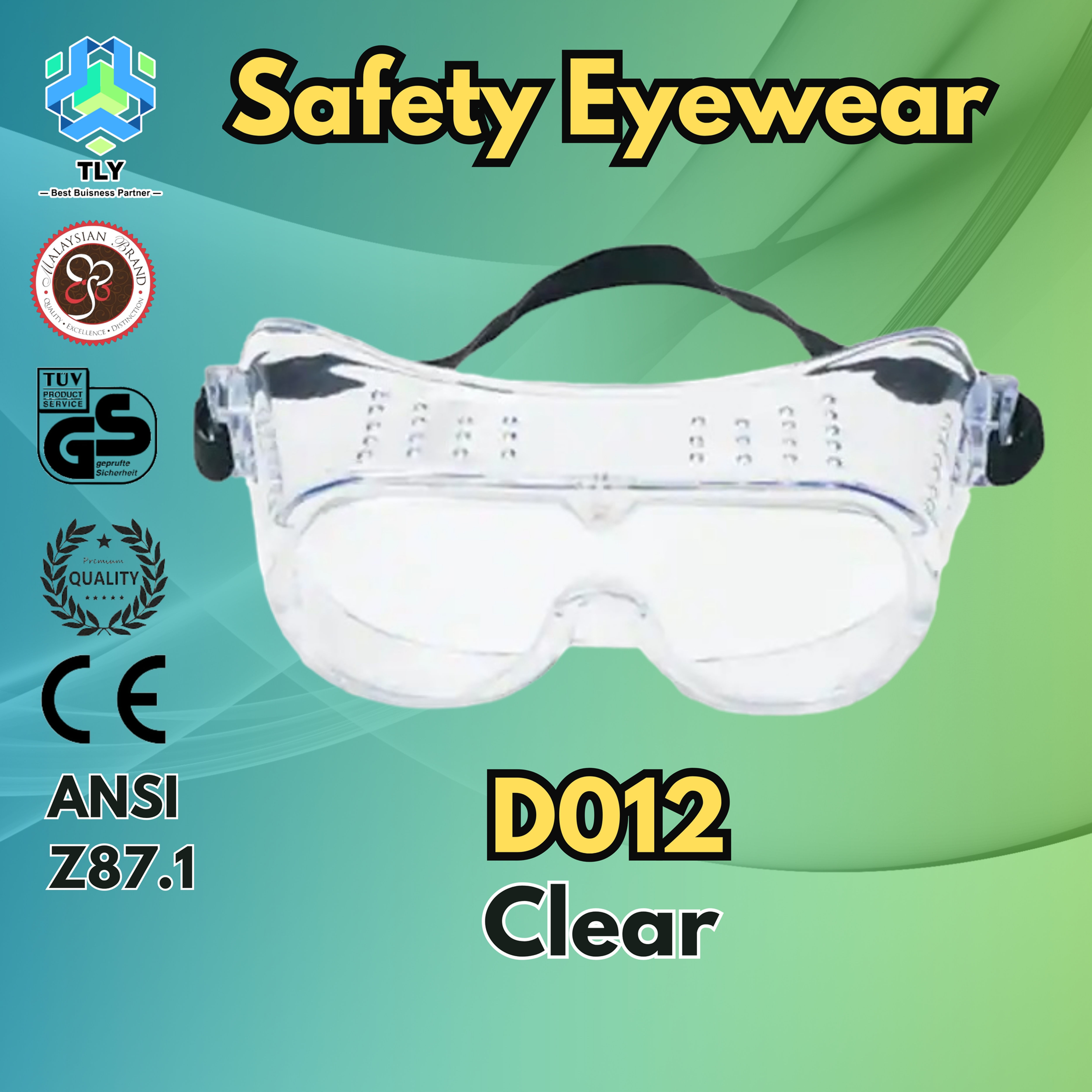 EDB13 Safety Goggles - D012 Clear