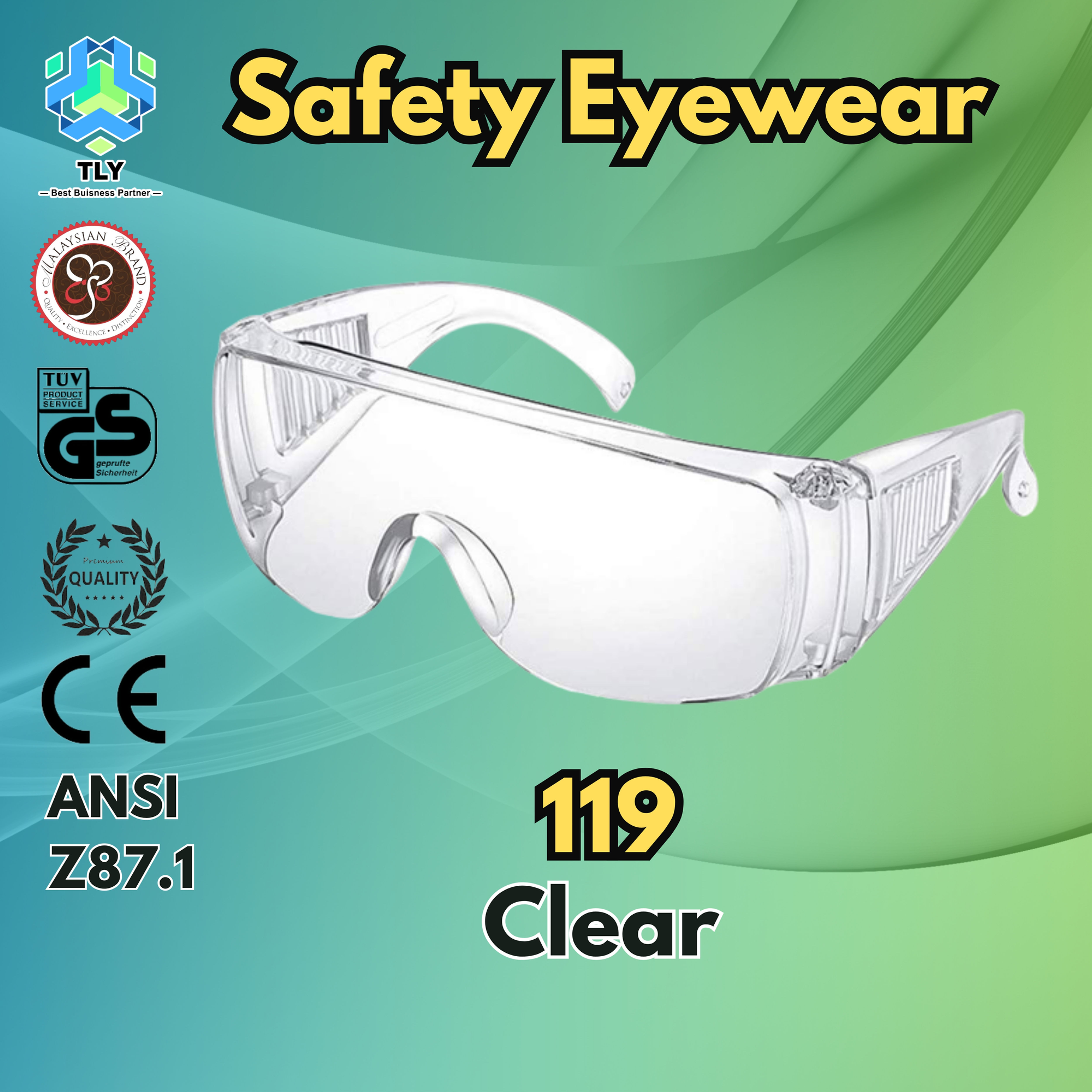 EDB11 Safety Goggles - #119 Clear