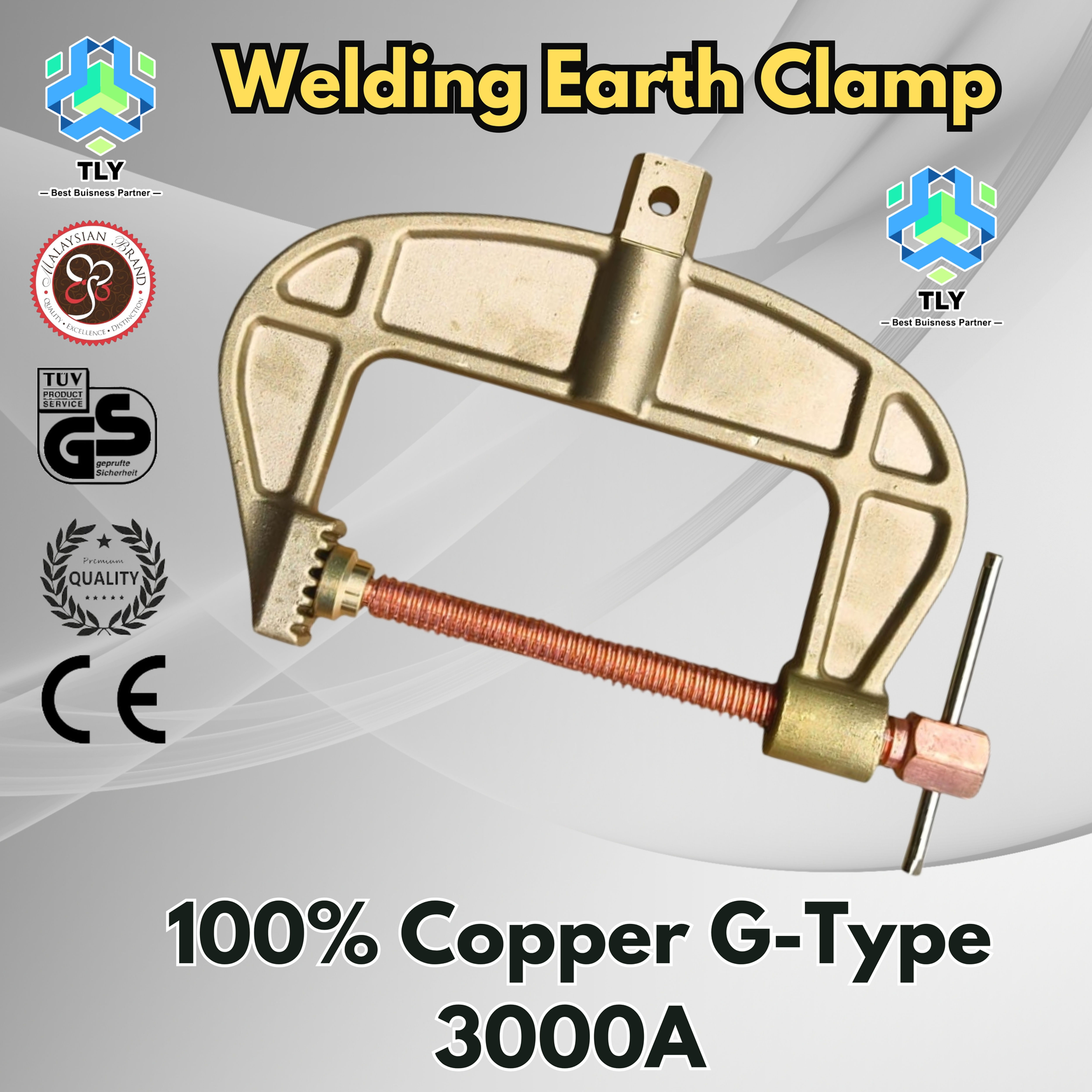 FDB07 100% Copper G-Type Earth Clamp - 3000Amp