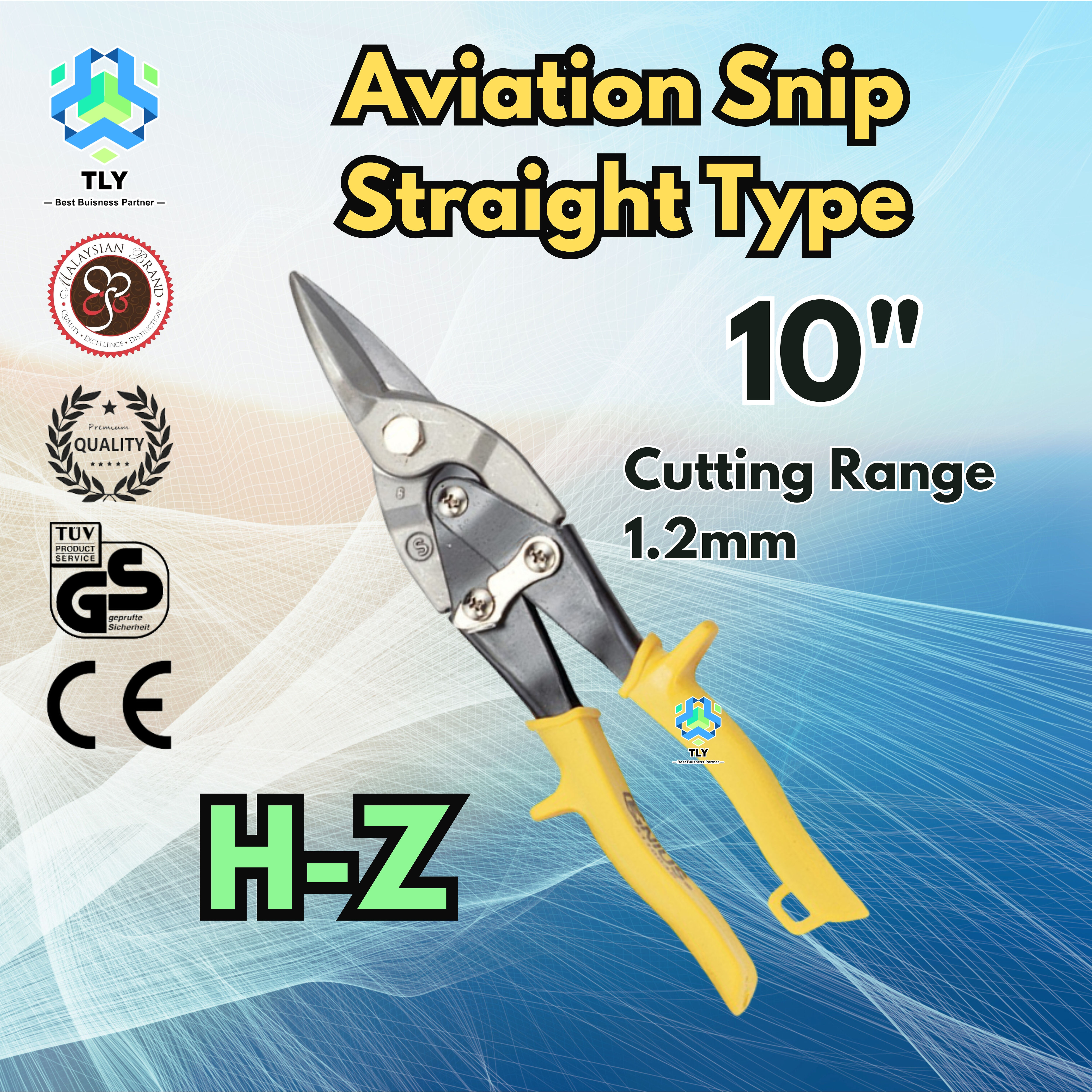 OCA01 10" Aviation Snip Straight Type H-Z