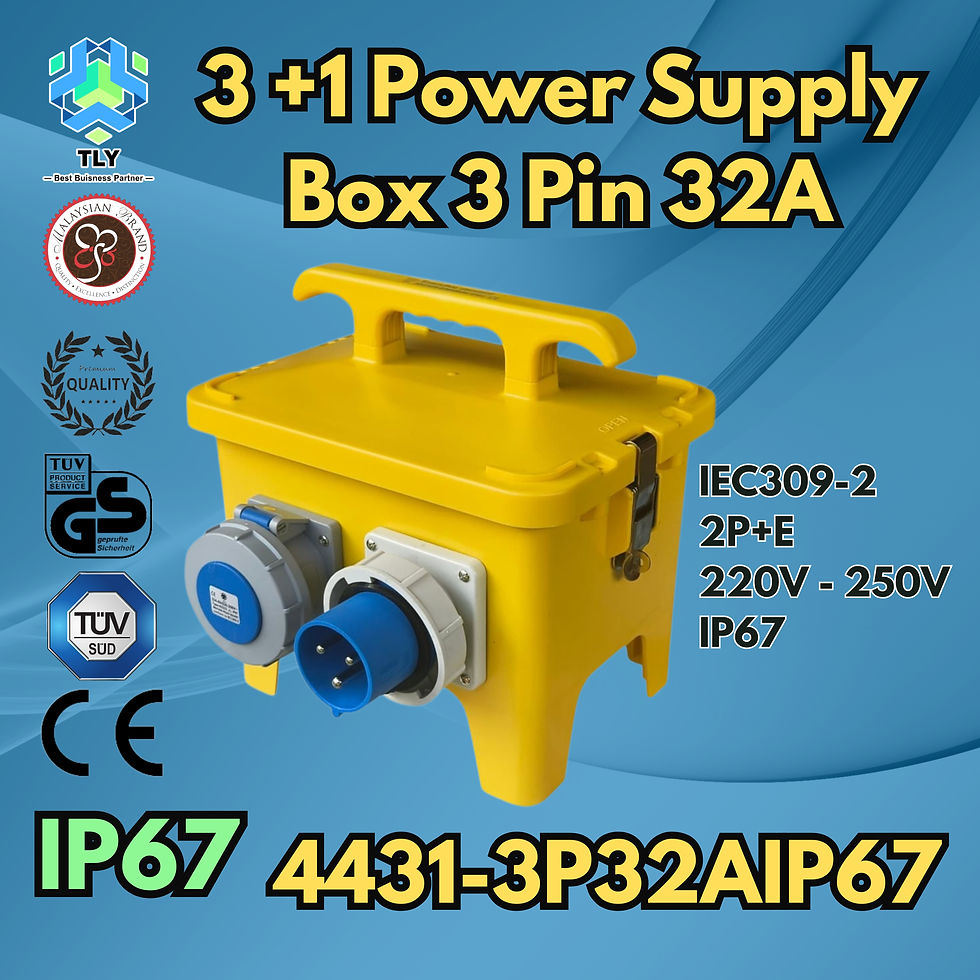 GCD03.3 3 + 1 Power Supply Box 3Pin 32A IP67 4431-3P32AIP67
