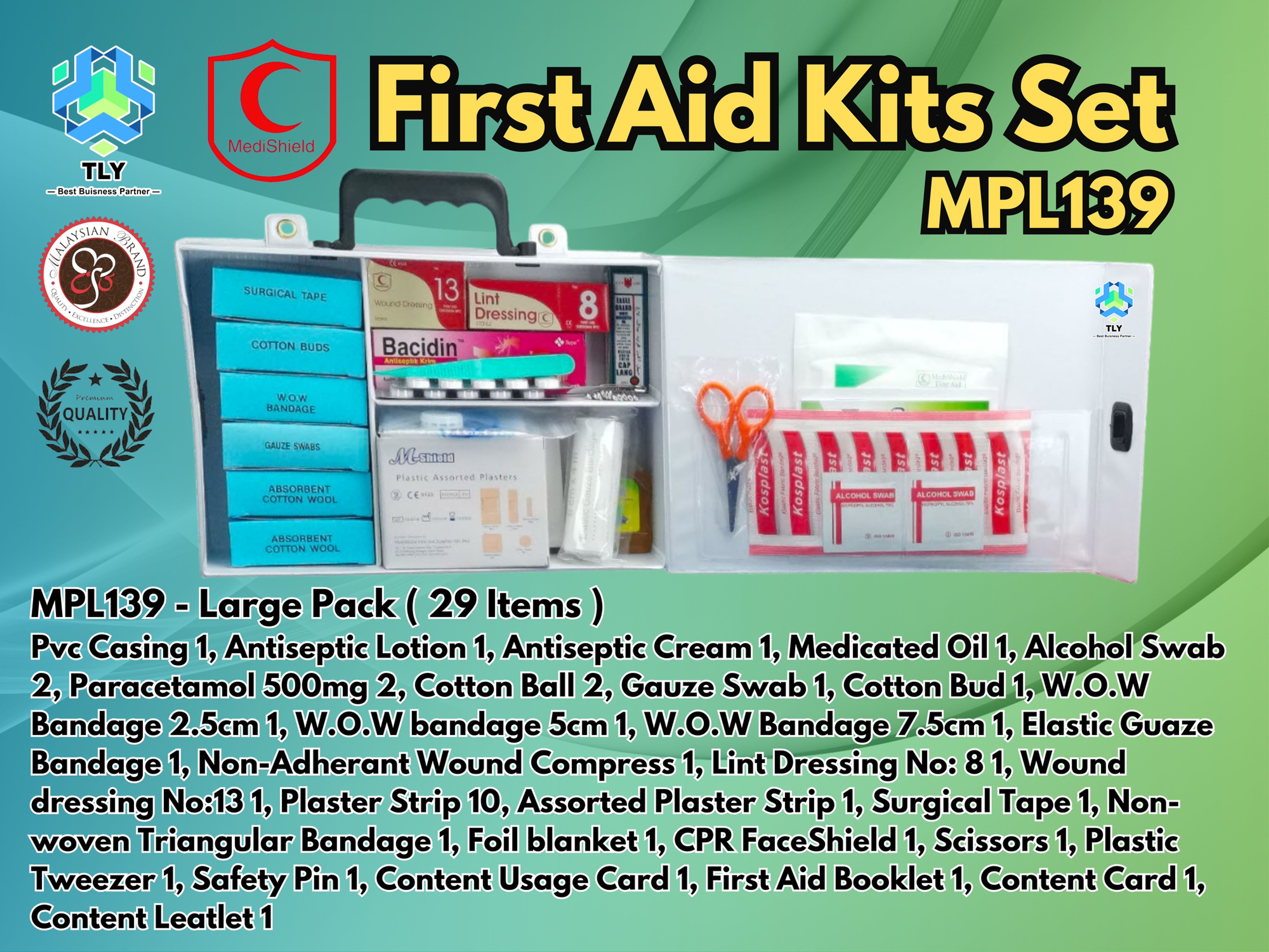 ELA05 Medishield First Aid Kits Pvc Box - Large Pack MPL139