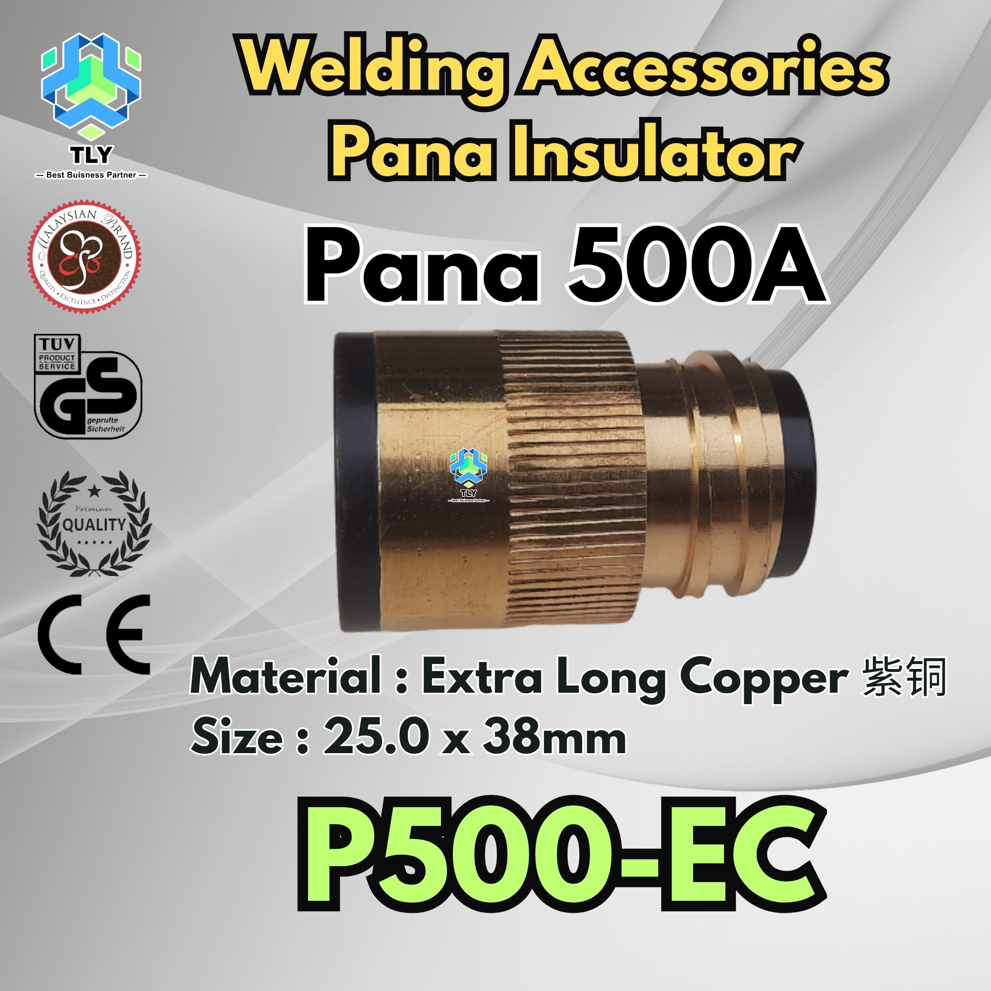 FIDF05 Mig Pana 500A Insulator Extra Long Copper