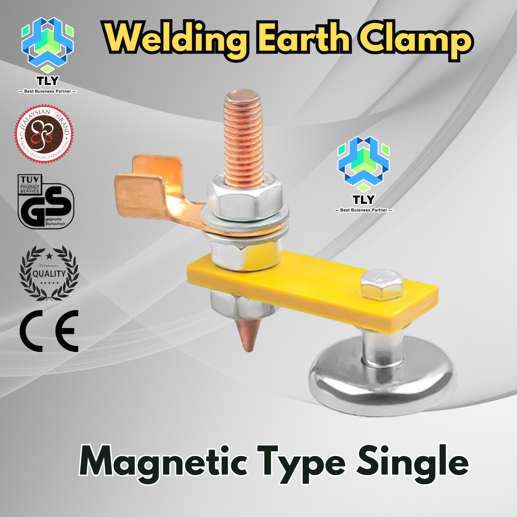 FDD01 Magnetic Earth Clamp - Single Magnetic