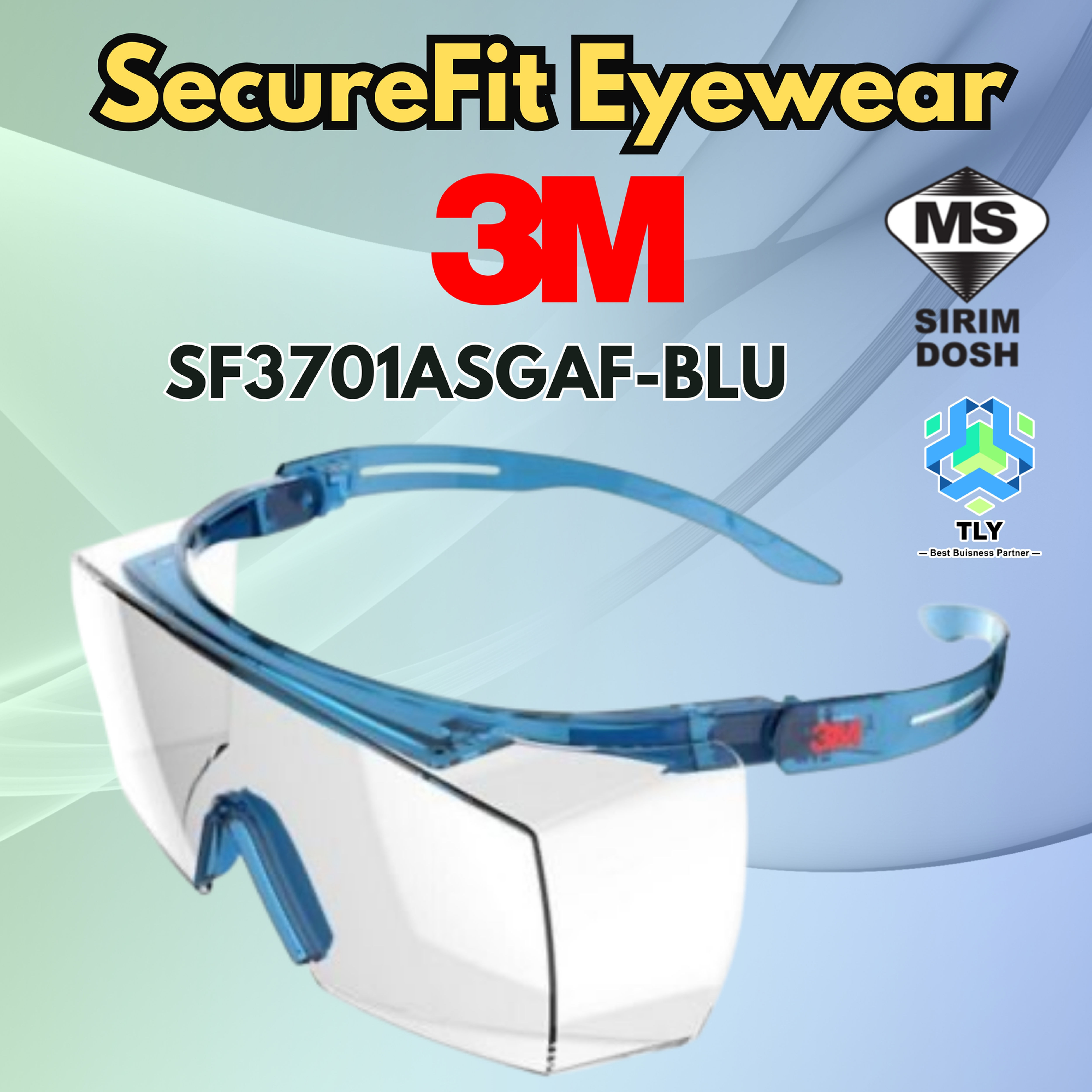 DAG11 SecureFit Protective Eyewear - SF3701ASGAF-BLU