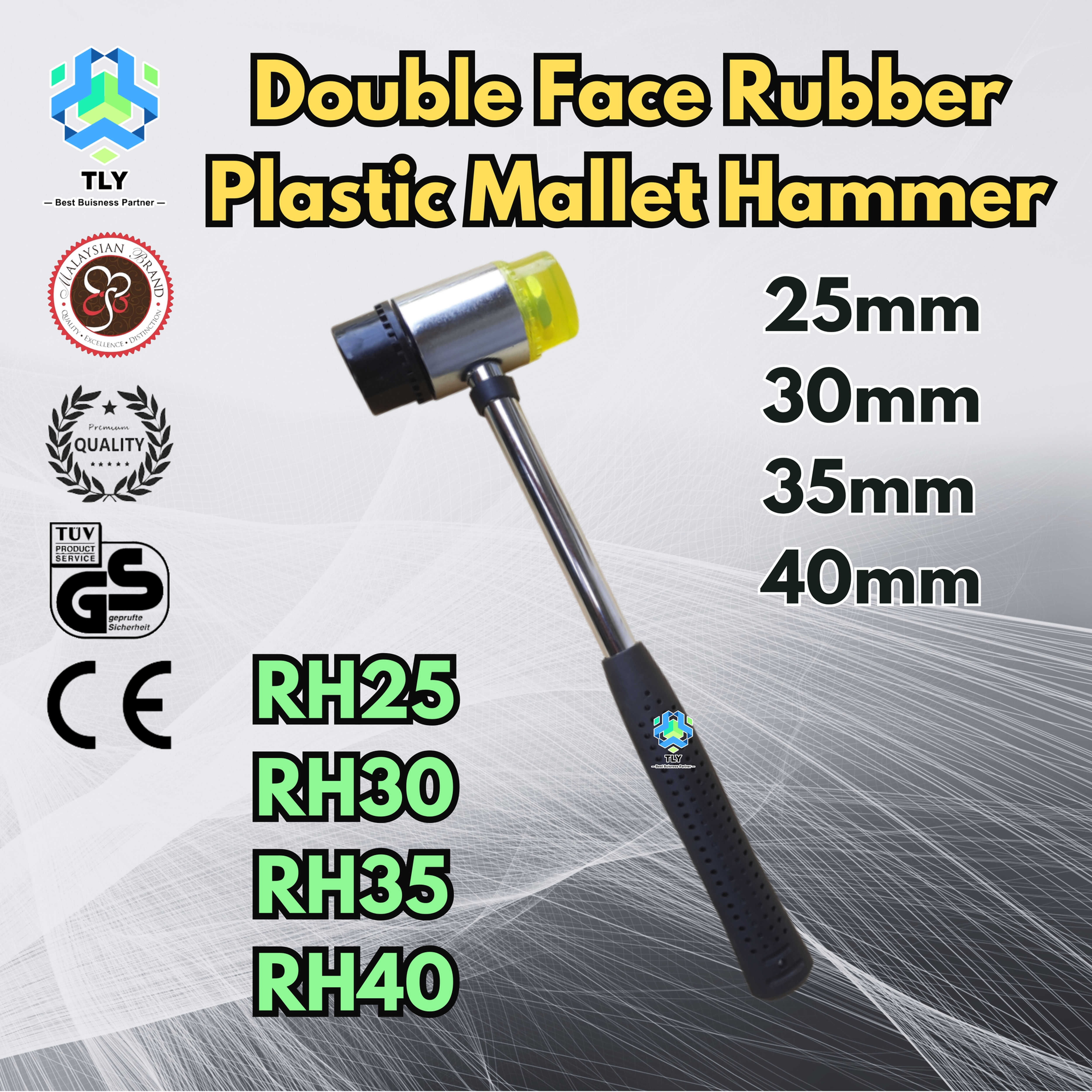 OGE01 Double Face Rubber Plastic Mallet Hammer