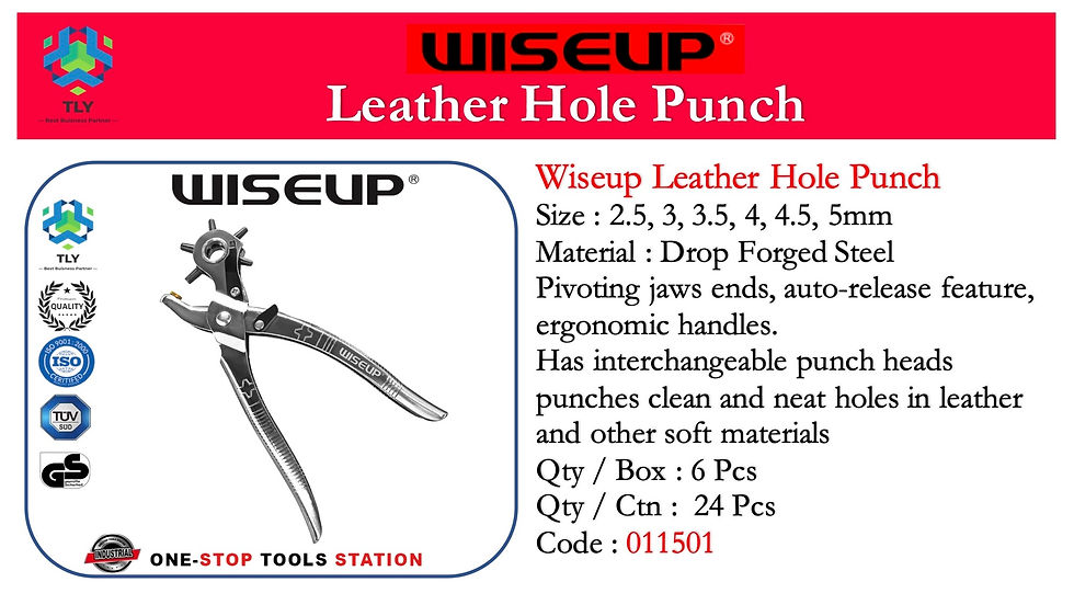 Thumbnail: JBD03 Wiseup Heavy Duty Leather Hole Puncher 011501