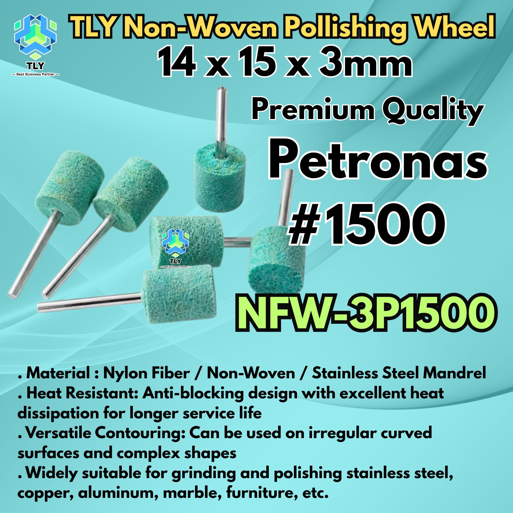 CCA17 TLY Non-Woven Pollishing Wheel Petronas #1500 NFW-3P1500