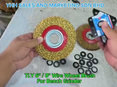 Thumbnail: CABF01 Wheel Brush - 6" Wheen Brush For Bench Grinder