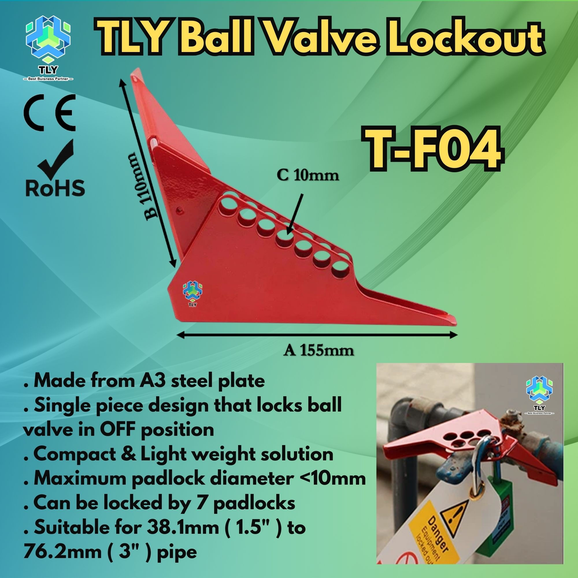 ESB02 TLY Ball Valve Lockout T-K04