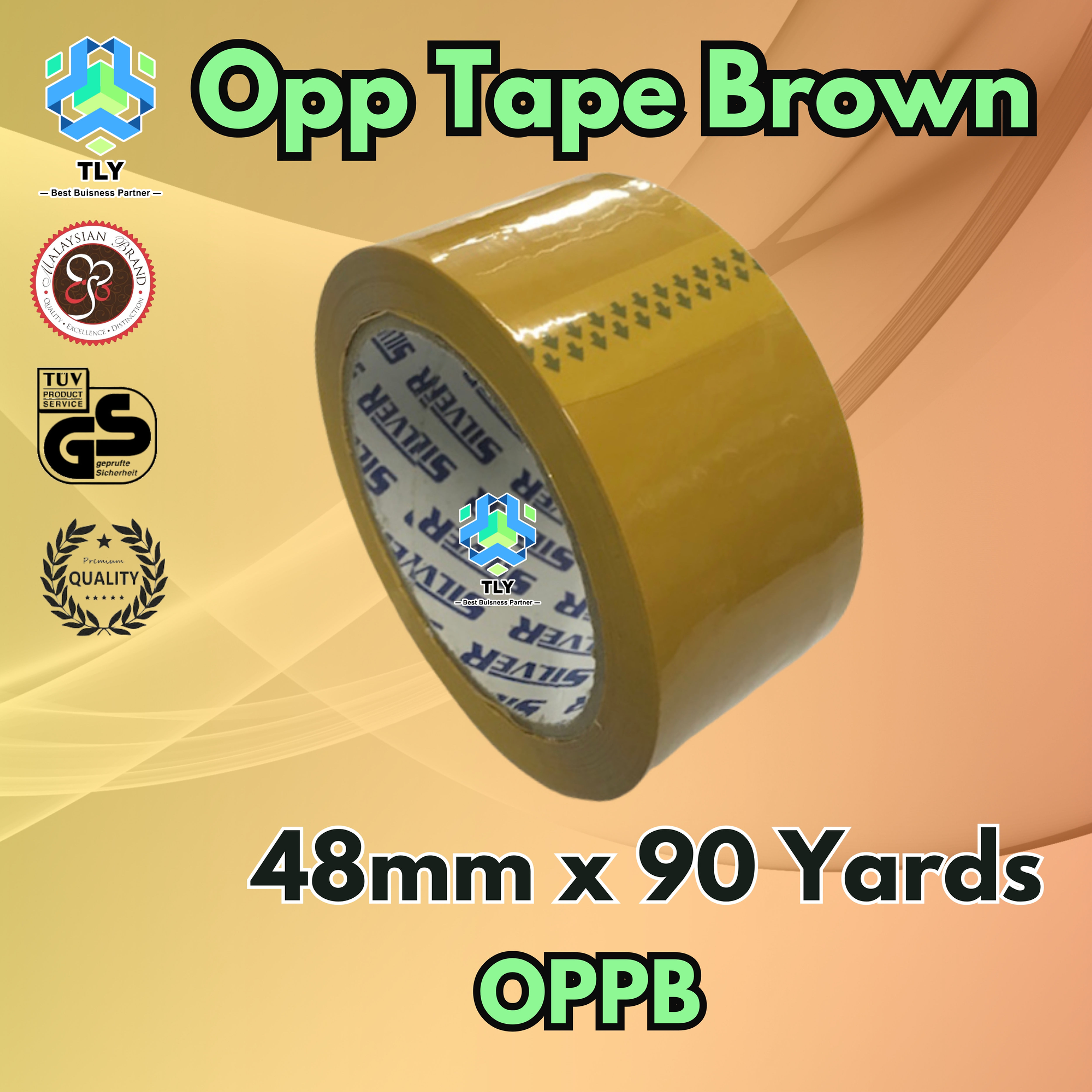HED03 Opp Tape Brown - 48mm x 90 Yards