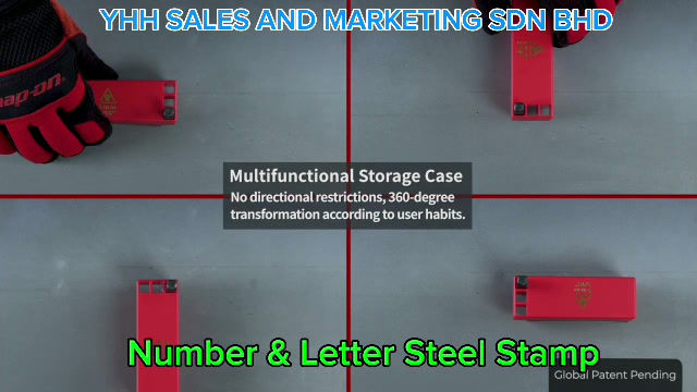 Thumbnail: RAB01 Sharp-Dotted Number Steel Stamp CRV 9Pcs
