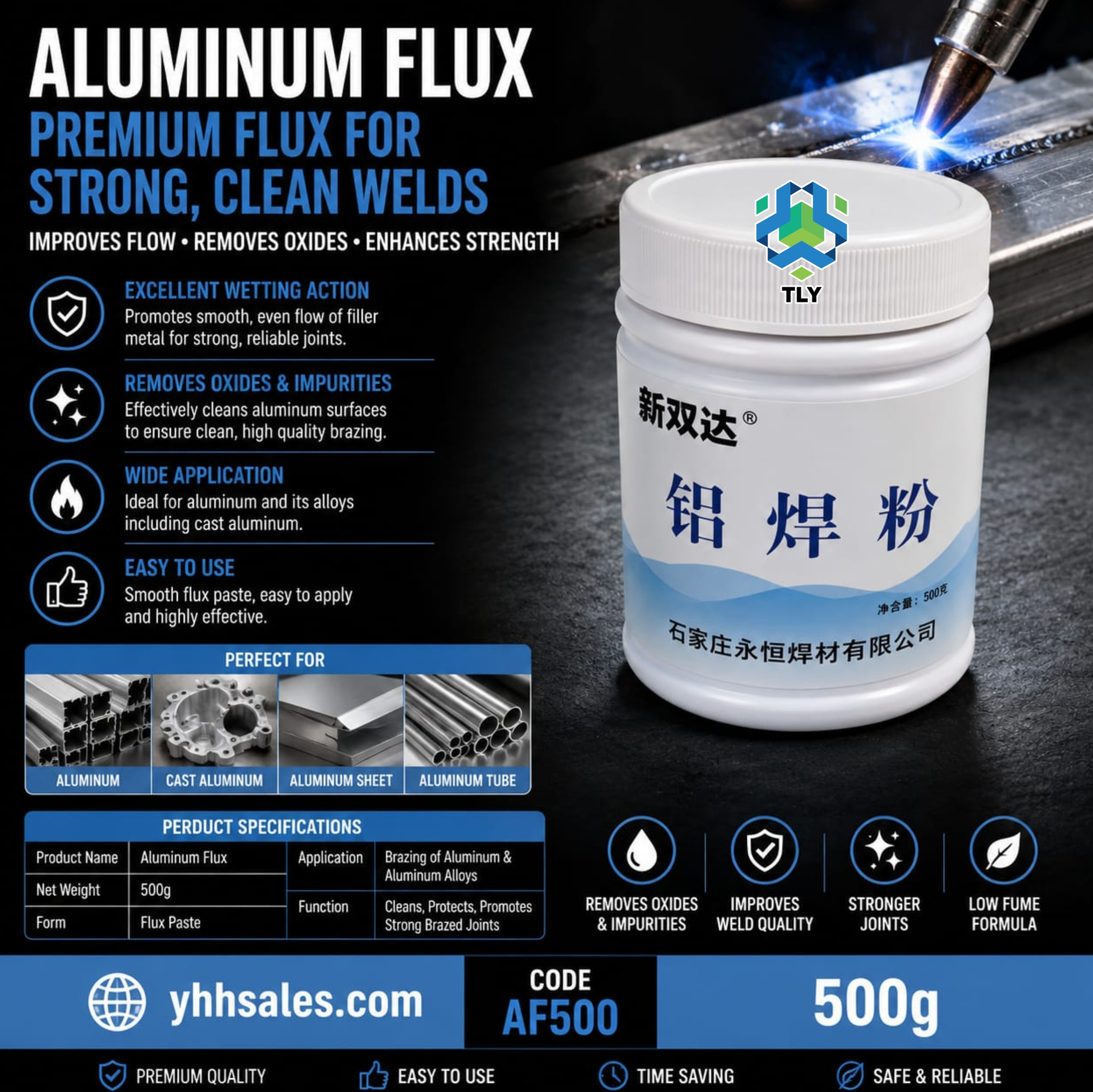 FGD06 Aluminium Welding Flux Powder 500g