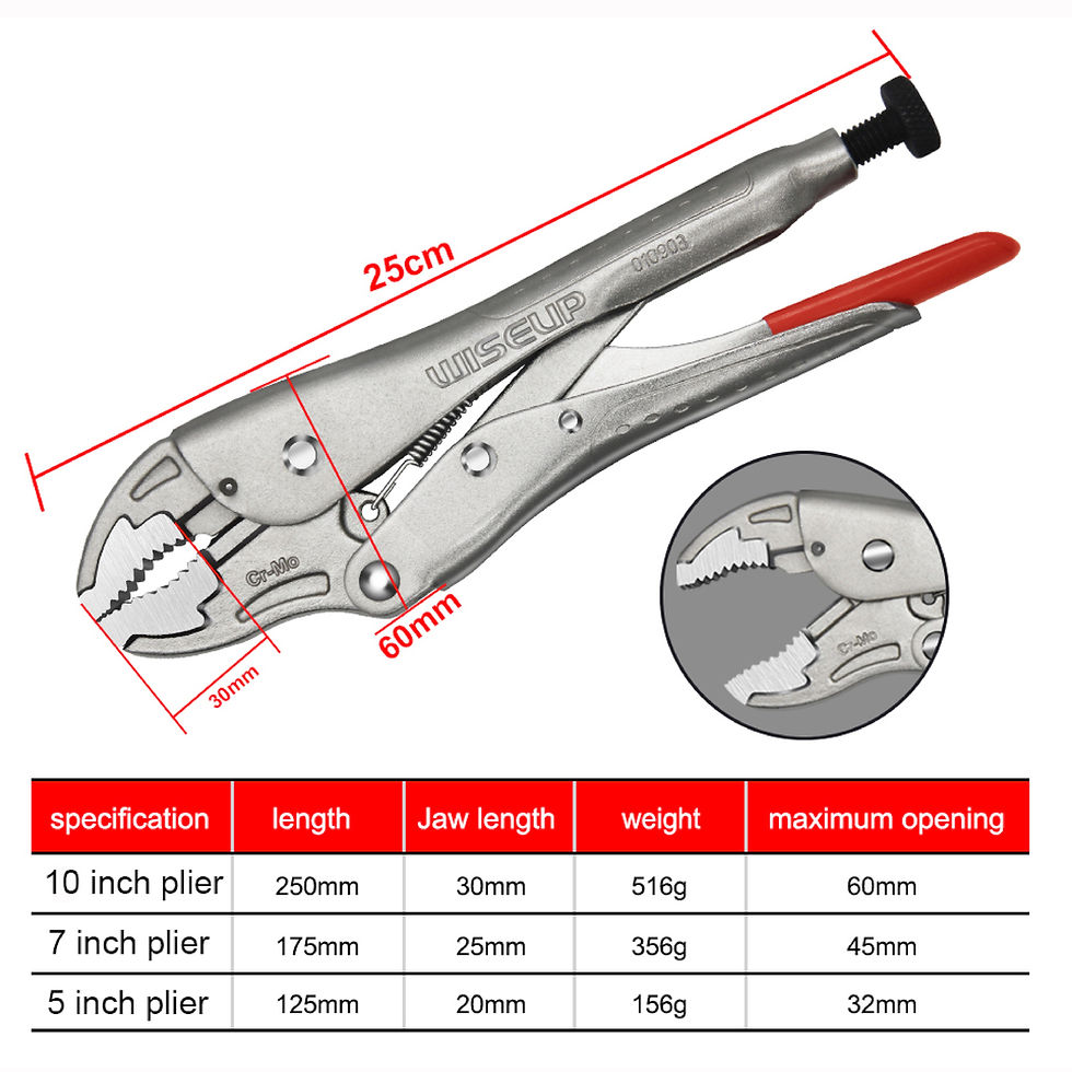 Thumbnail: JAF01 Wiseup Heavy Duty Locking Plier - 5" / 125mm 010901