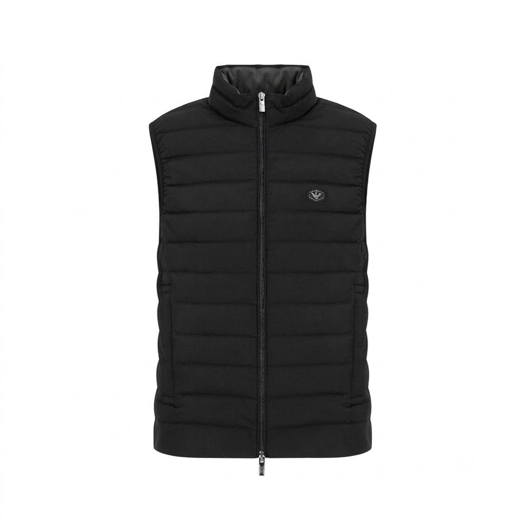Emporio Armani de plumas sin mangas