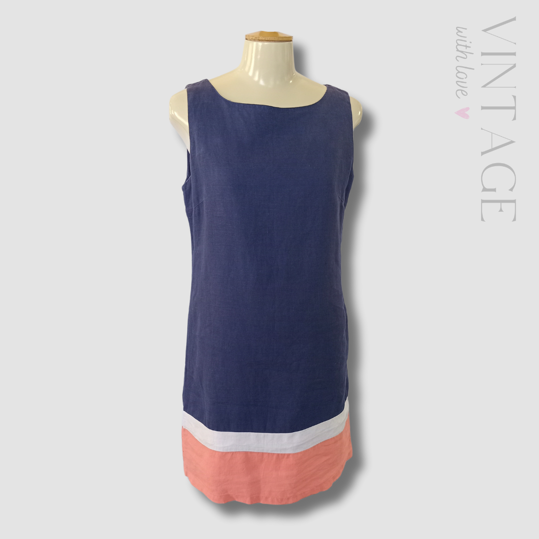 G Couture Navy Blue Sleeveless Dress - Size 36