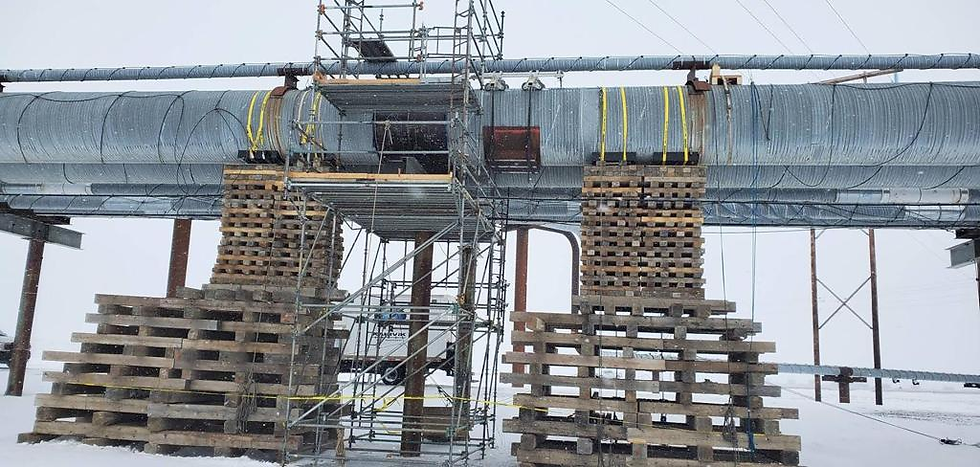 Substantial Cribbage Needed To Lift Elevated 54” Line