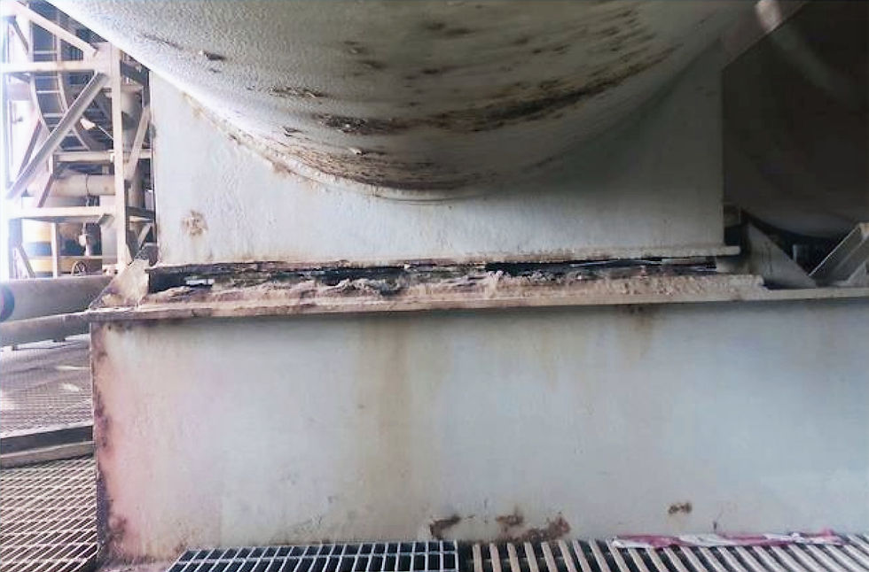 Corroded Shim Plate Causes Scalling Which Expands With Tremendous Force, Forcing The Pipe To Lift Upwards