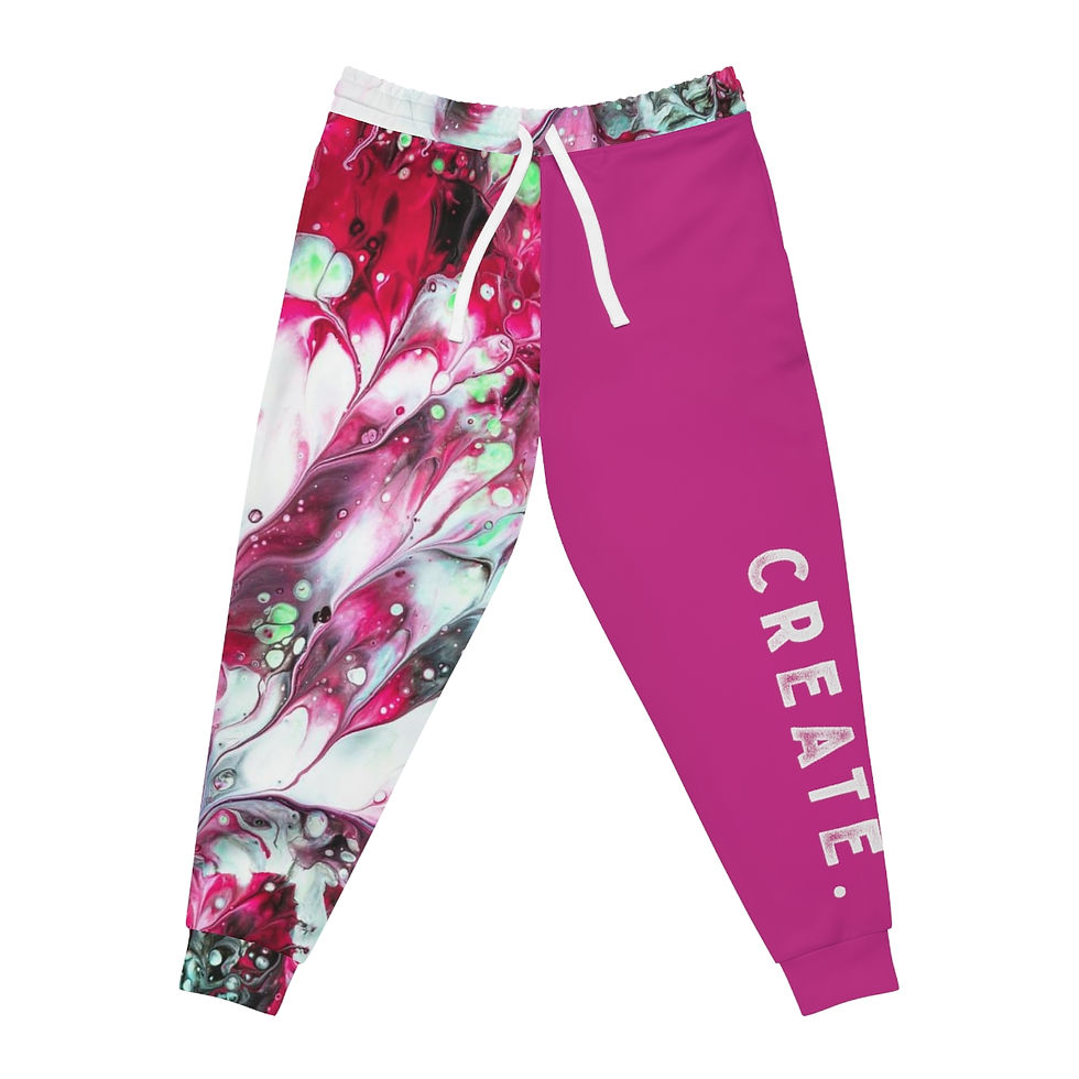 Thumbnail: Lounge Joggers - Create - Paint and Pink