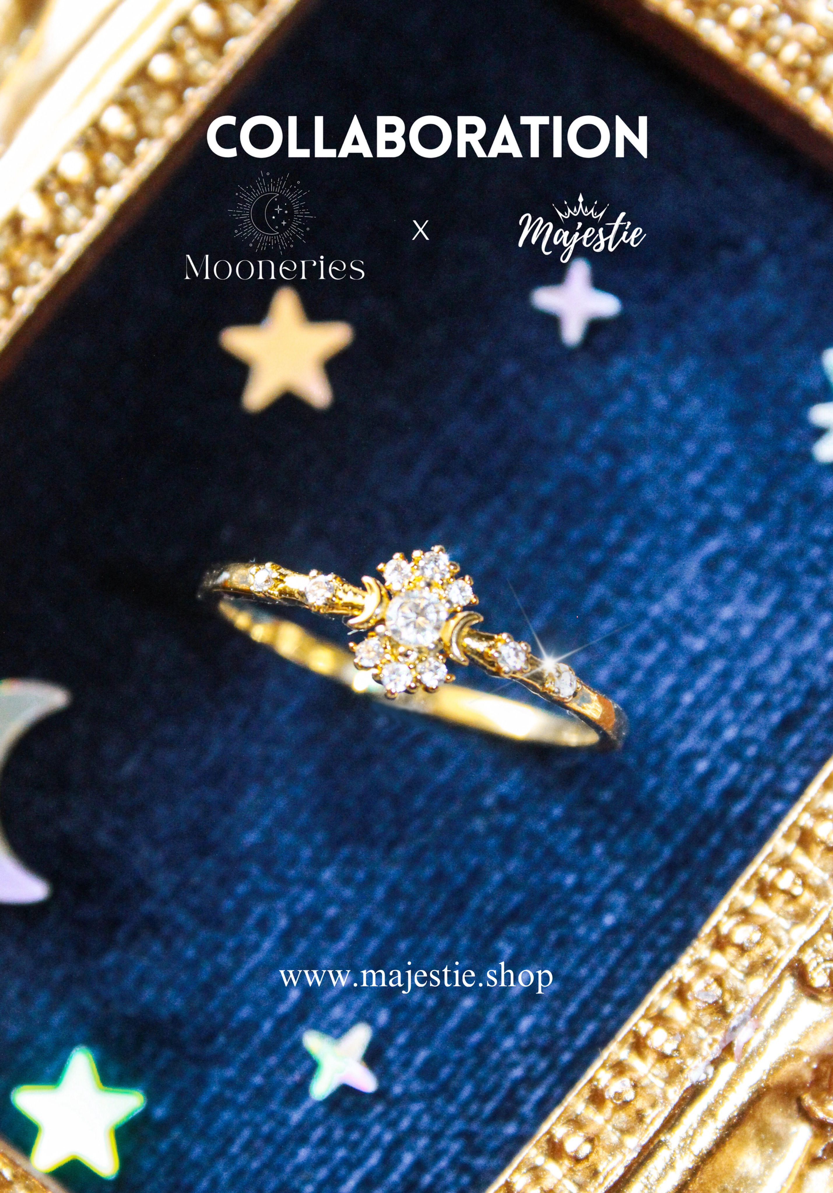 18K gold plated Space Ring