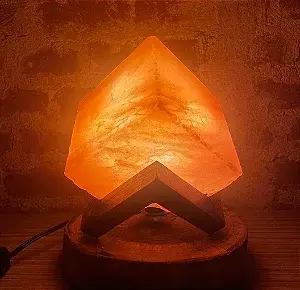 Luminária de Sal Rosa do Himalaia – Formato Quadrado Rústico
