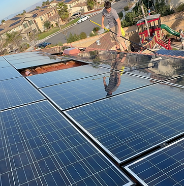 Solar panel cleaning