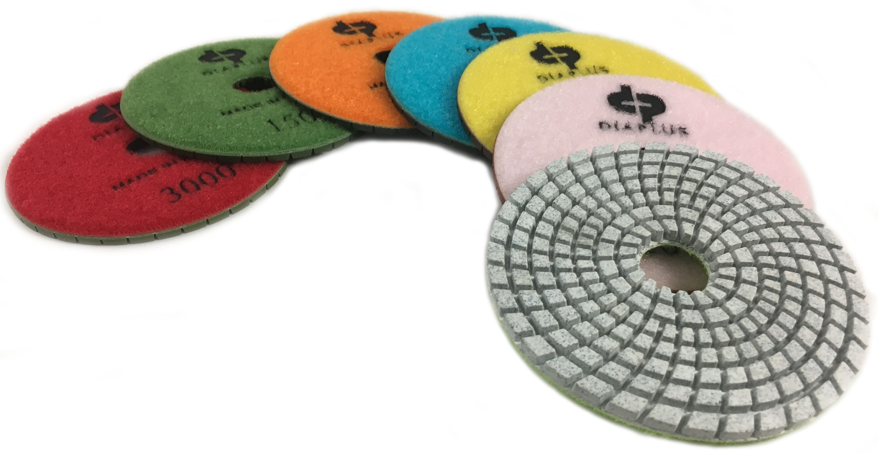 7Step White Engineered Stone Polishing Pads diapluskorea